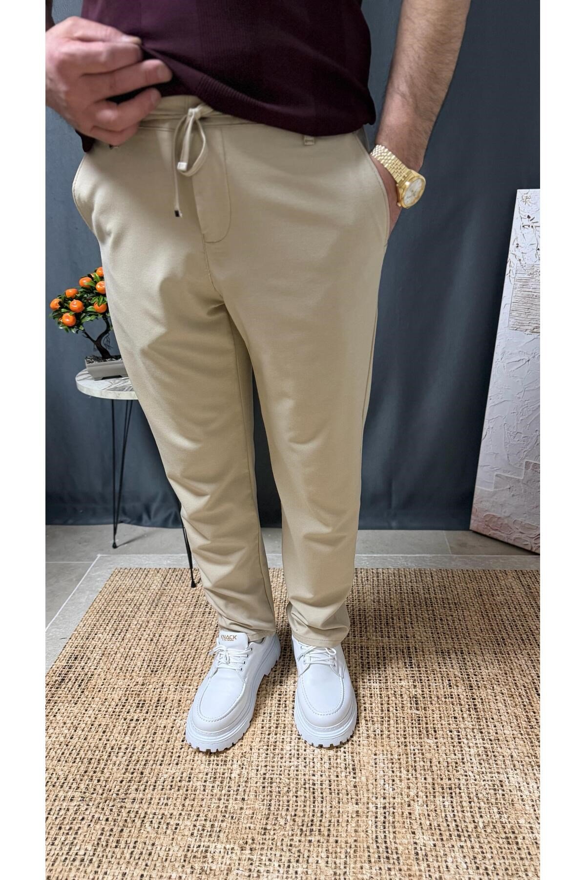 DAR KESİM BELİ BAĞCIKLI LASTİKLİ CASUAL JAGGER