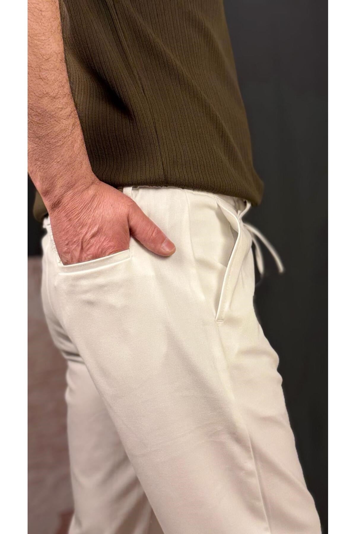 DAR KESİM KETEN PANTOLON