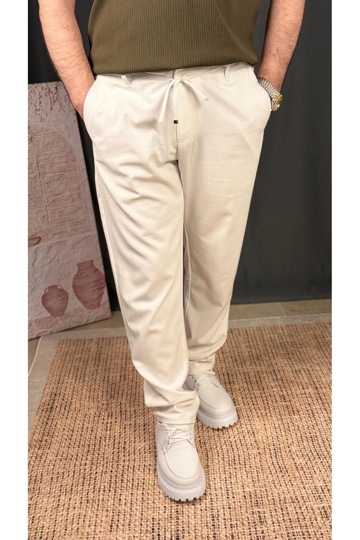 DAR KESİM KETEN PANTOLON