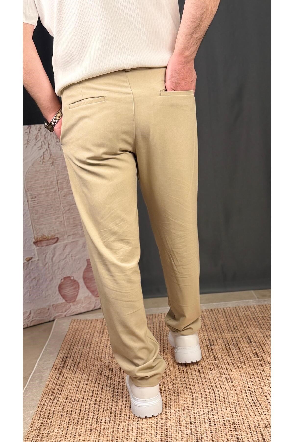 DAR KESİM KETEN PANTOLON