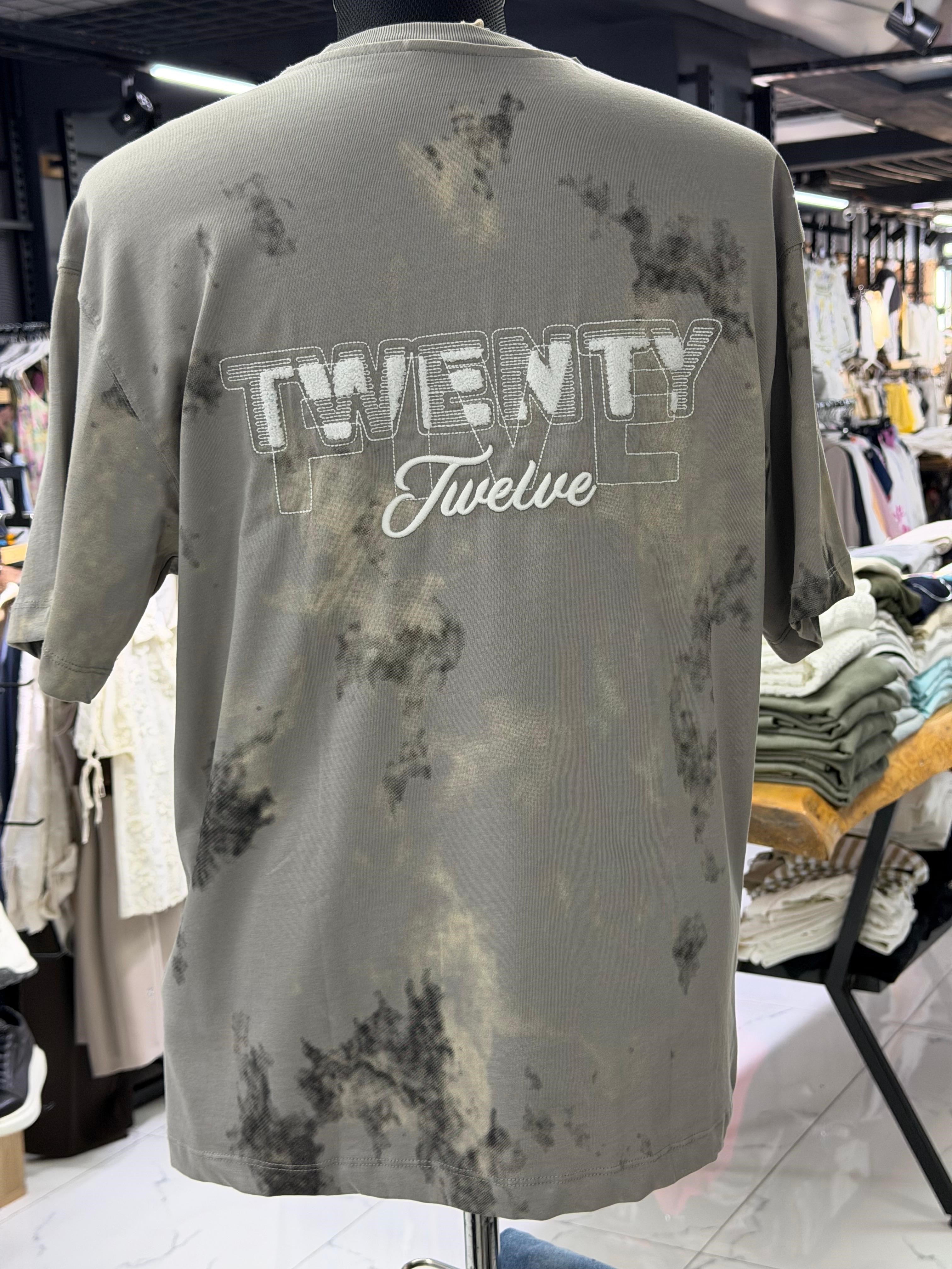 Erkek Batik Desenli Oversize Tişört