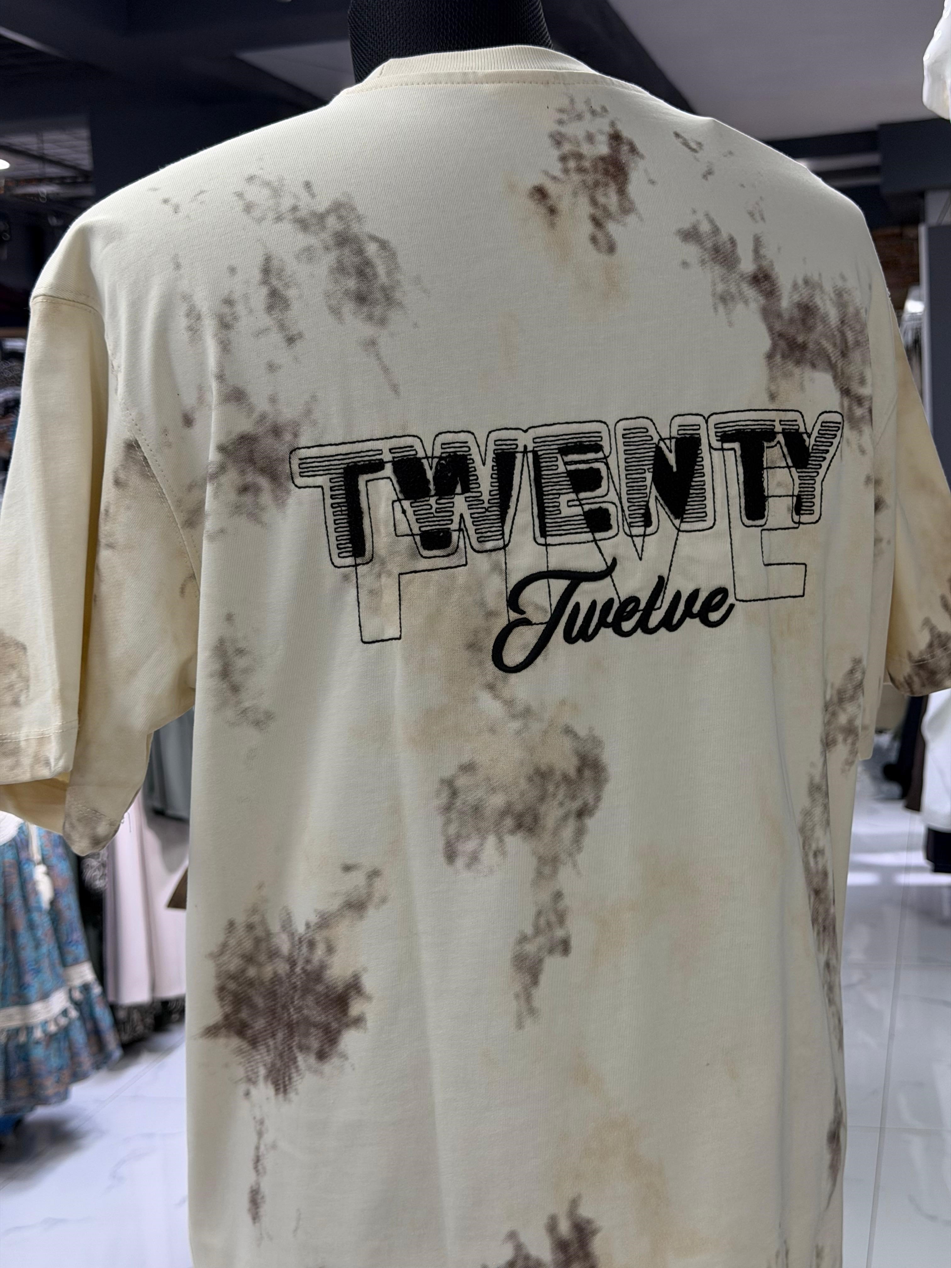Erkek Batik Desenli Oversize Tişört