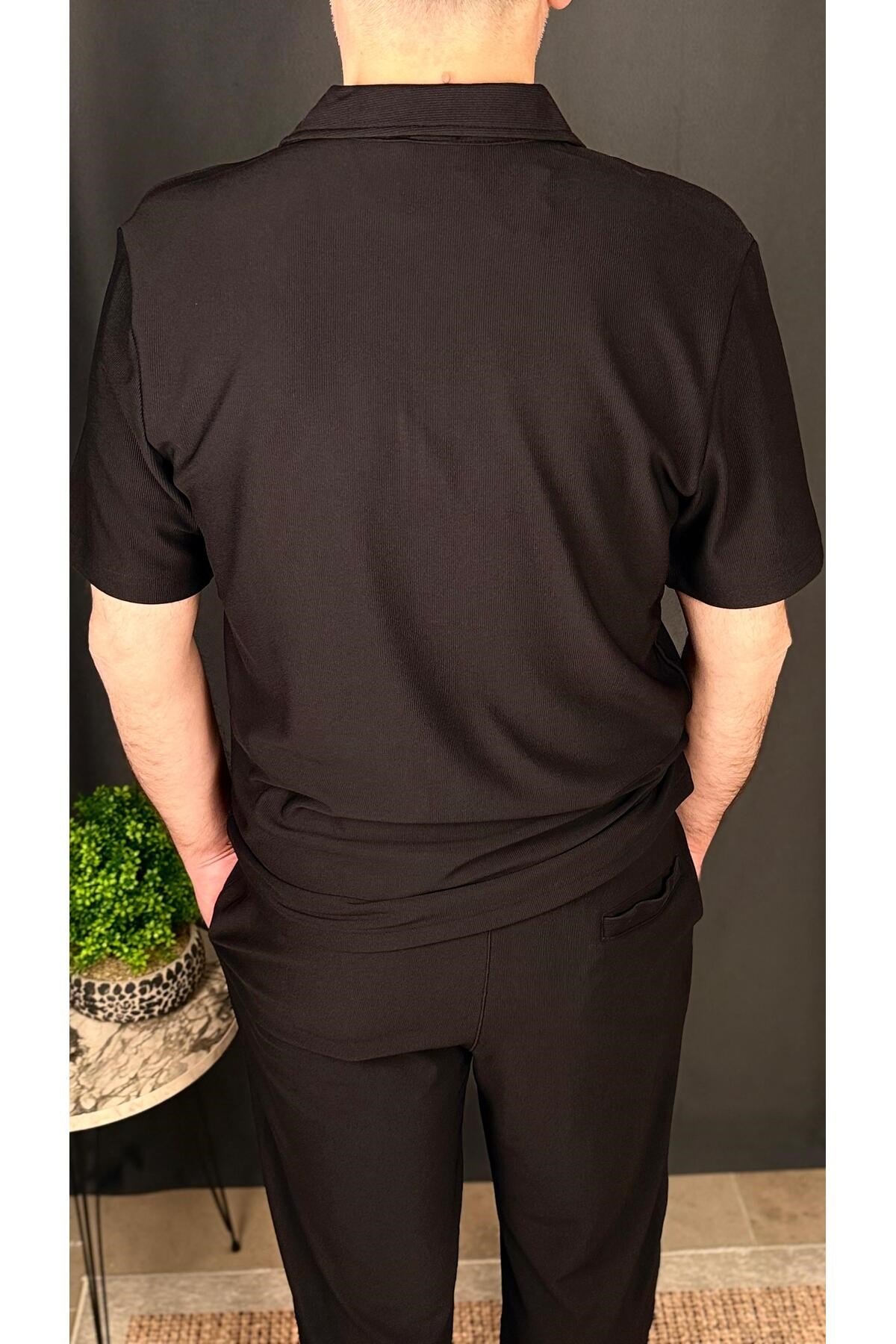 ERKEK, FERMUARLI POLO YAKA ÜST VE JOGGER PANTOLON TAKIM