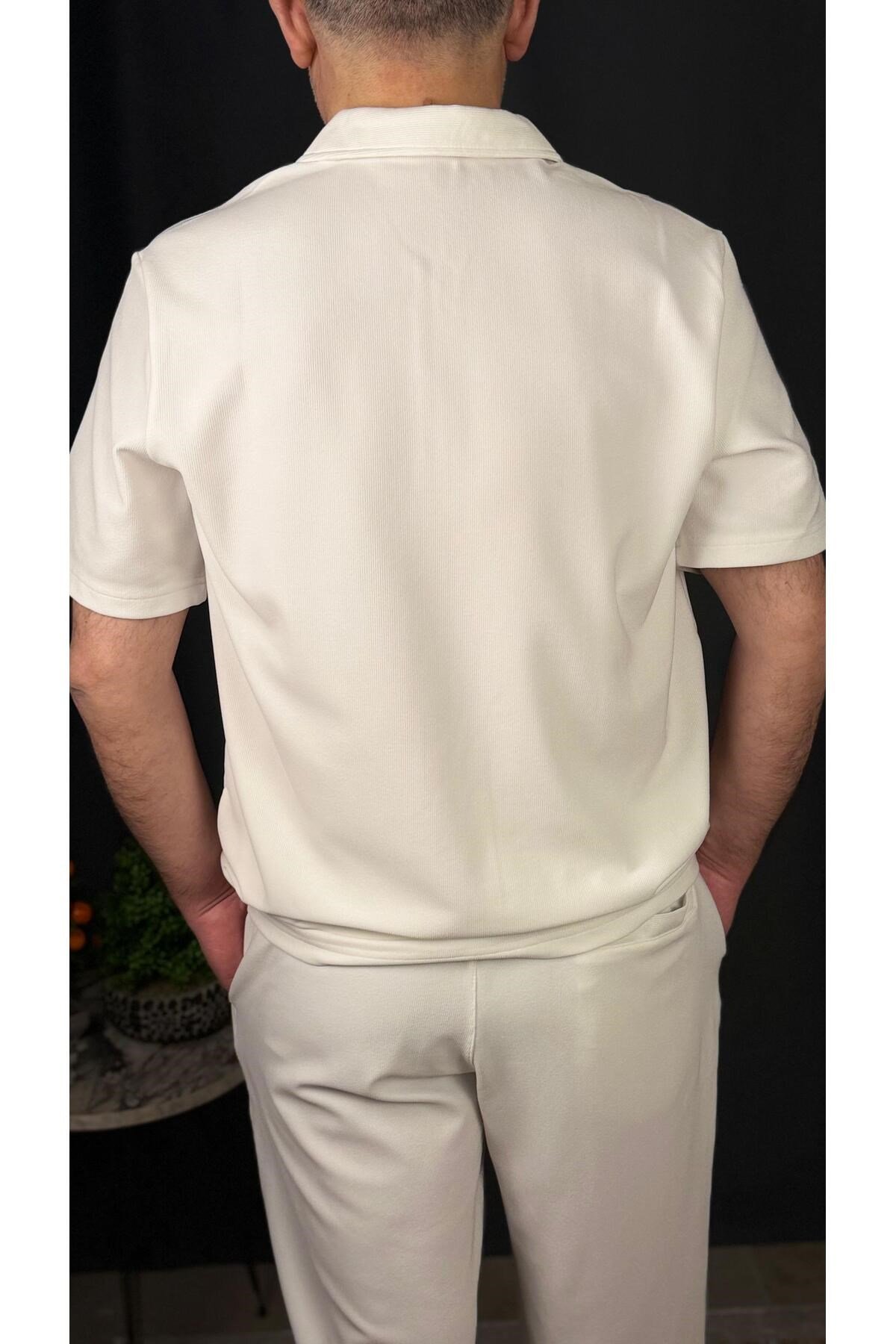 ERKEK, FERMUARLI POLO YAKA ÜST VE JOGGER PANTOLON TAKIM