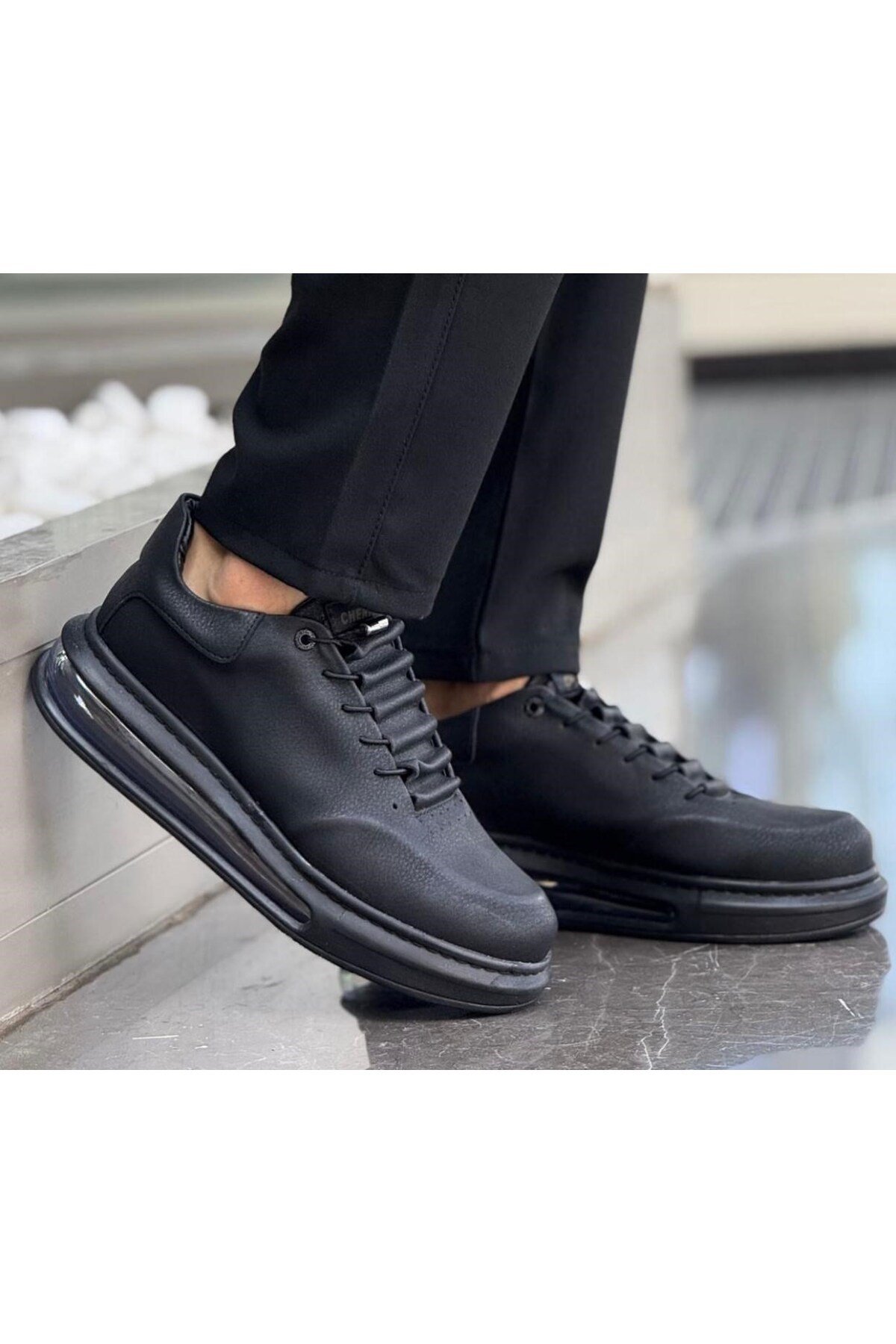 ERKEK SNEAKER AYAKKABI (SİYAH)
