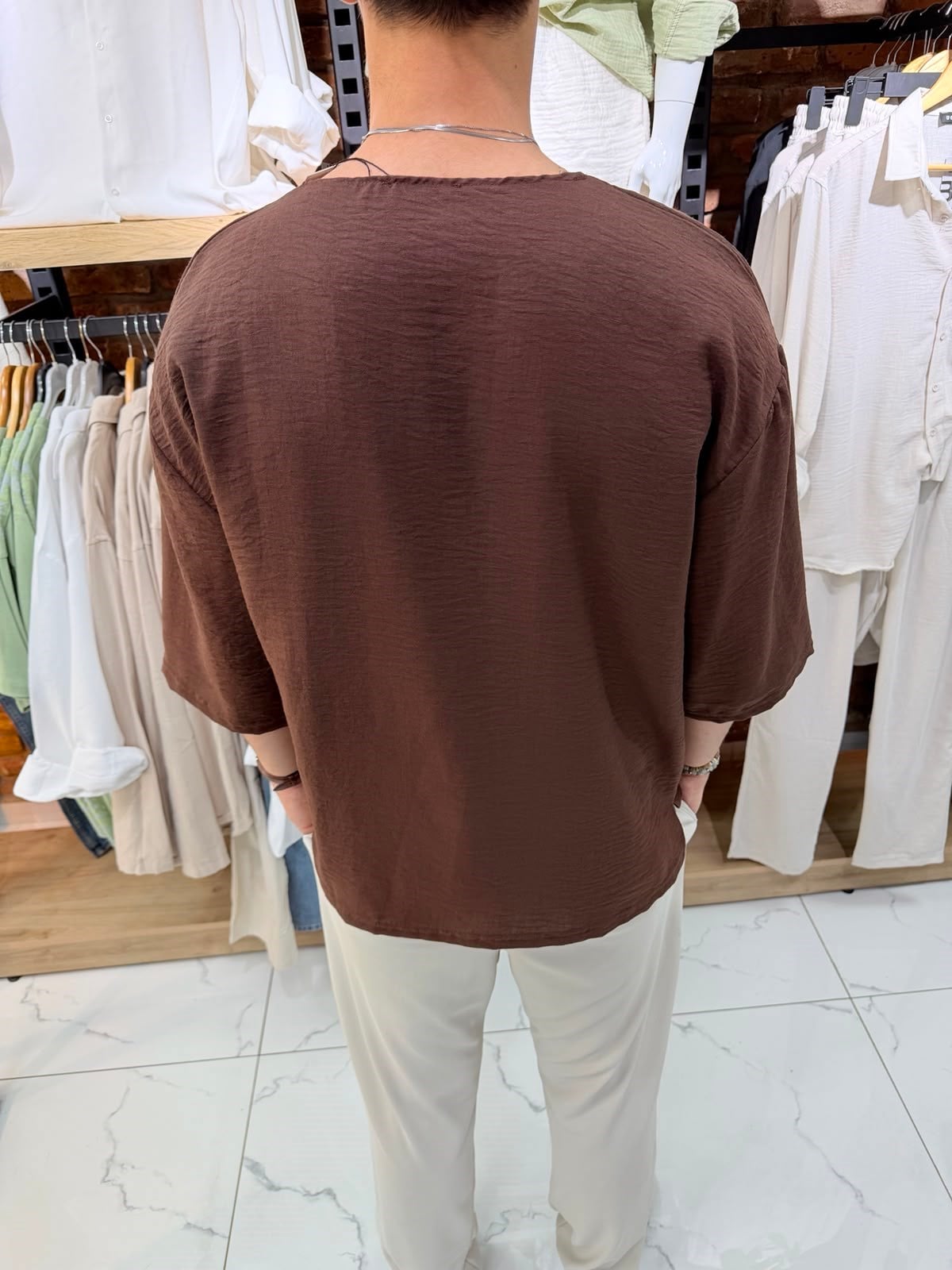 FAKİR KOL KETEN TİŞÖRT