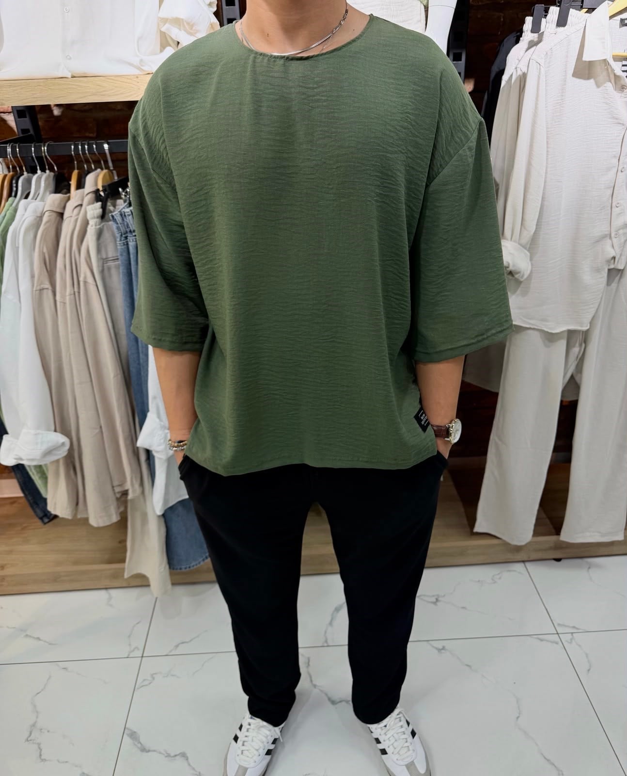 FAKİR KOL KETEN TİŞÖRT