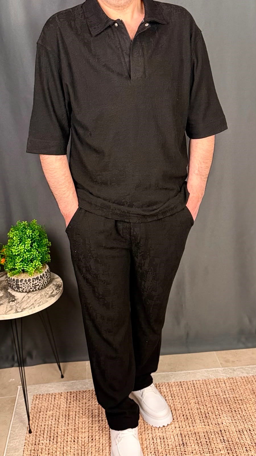 FERMUARLI POLO YAKA JOGGER TAKIM
