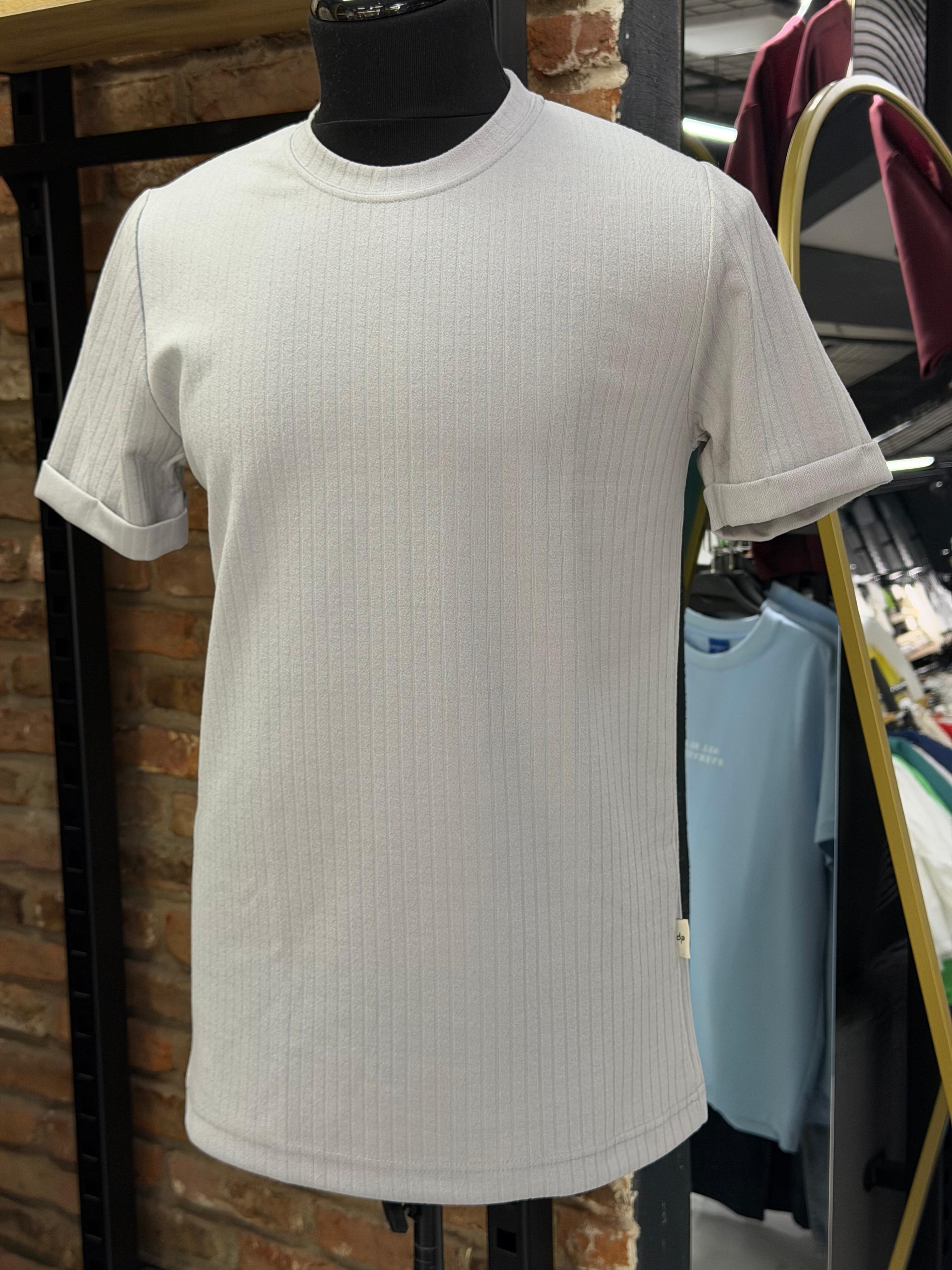 Fitilli Duble Kol Bisiklet Yaka Erkek Tişört
