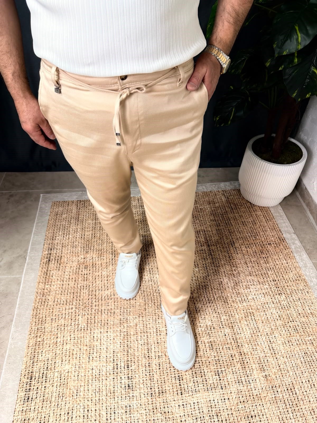 GABARDİN KETEN PANTOLON