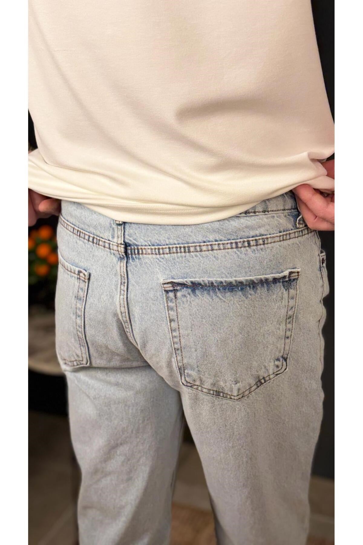 GENİŞ PAÇA ,BUZ MAVİSİ , BAGGY , PANTOLON