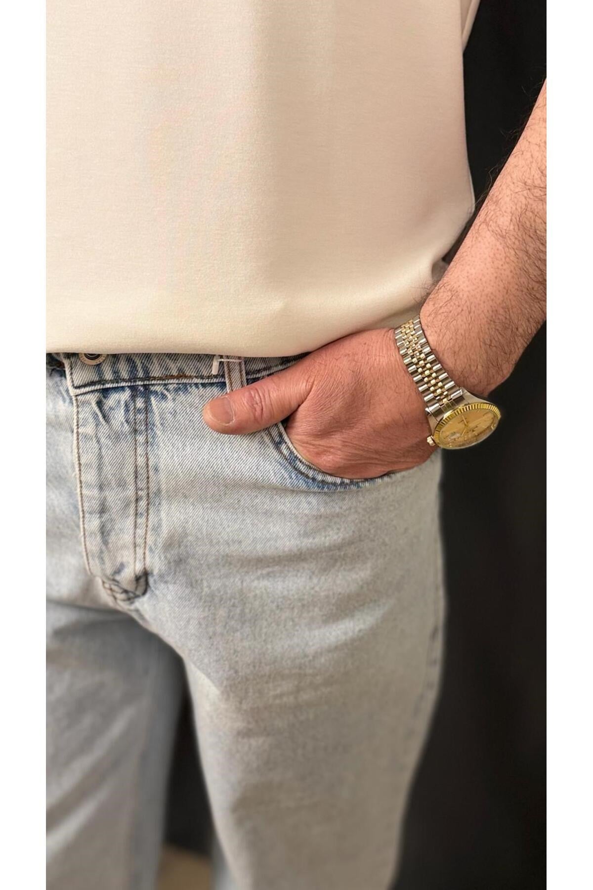 GENİŞ PAÇA ,BUZ MAVİSİ , BAGGY , PANTOLON