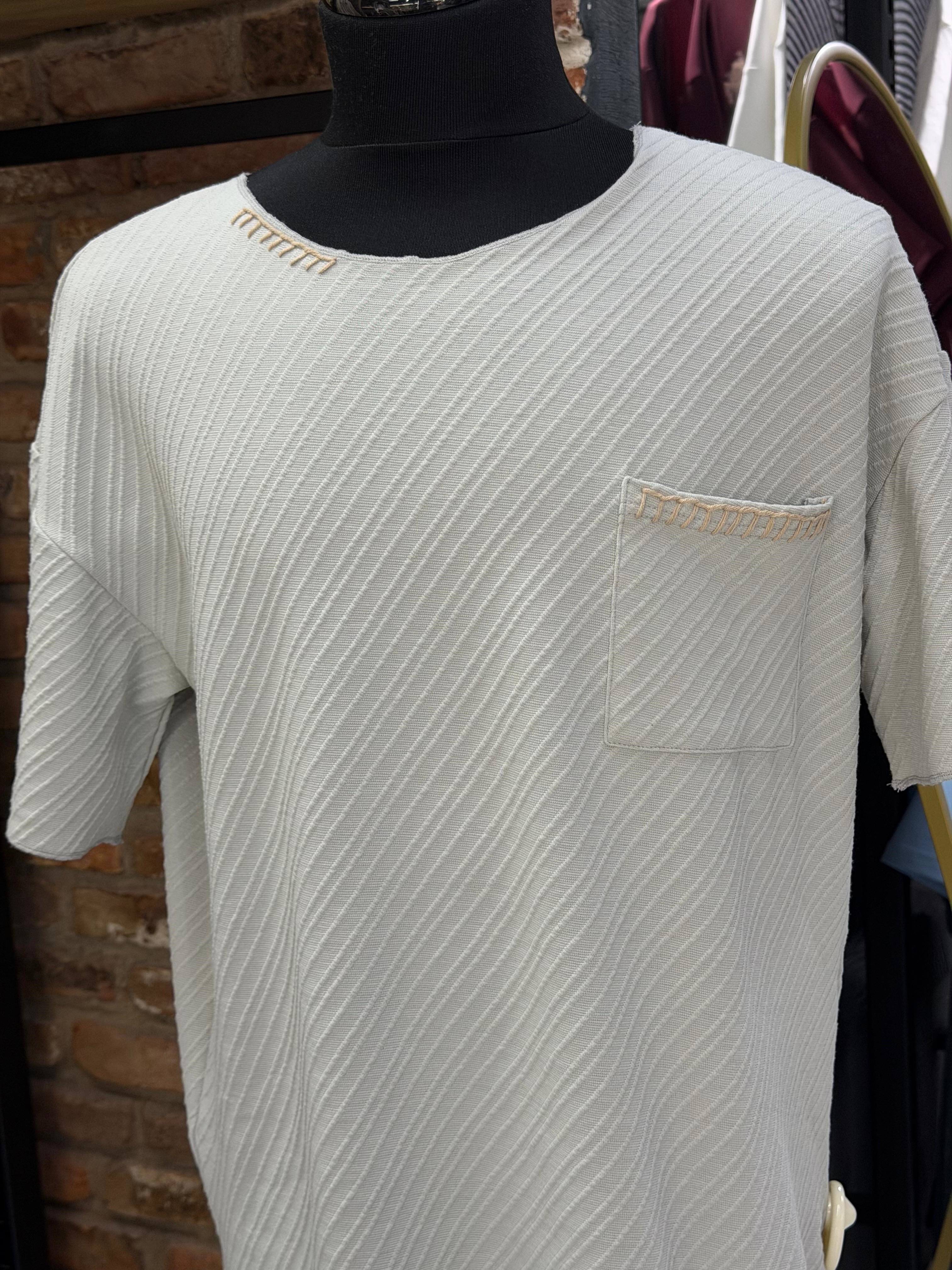 Halat Dikiş Detaylı Oversize Tişört