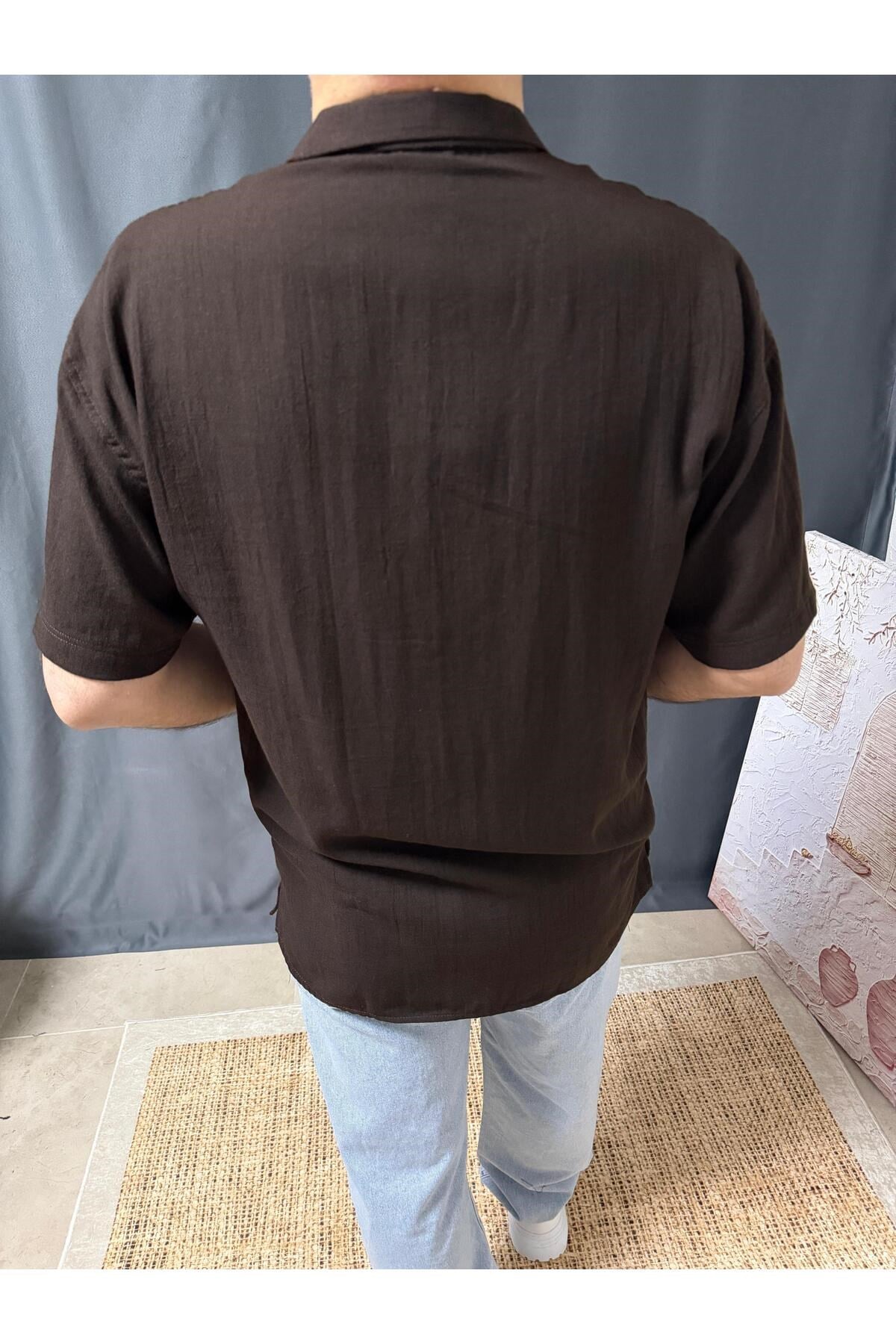 KISA KOLLU TENCEL GÖMLEK