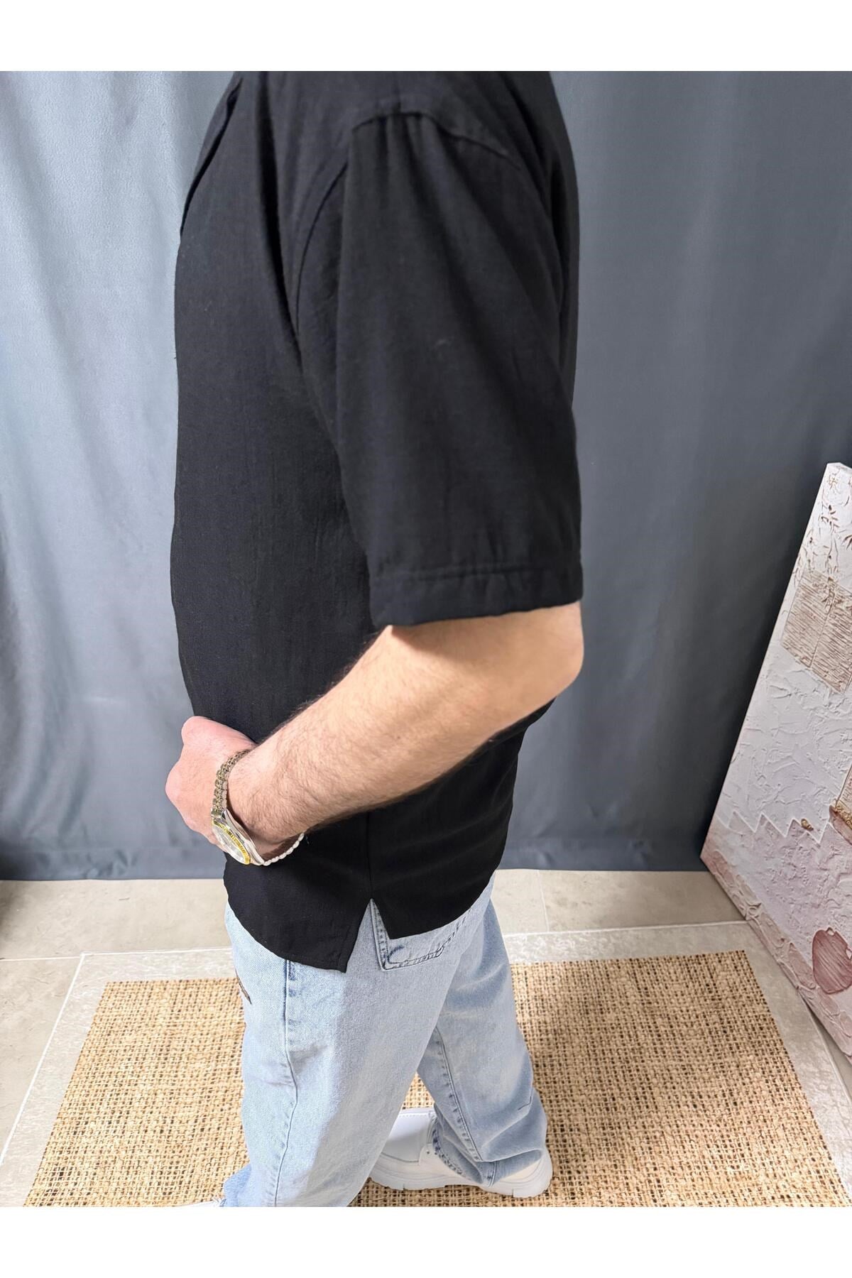KISA KOLLU TENCEL GÖMLEK