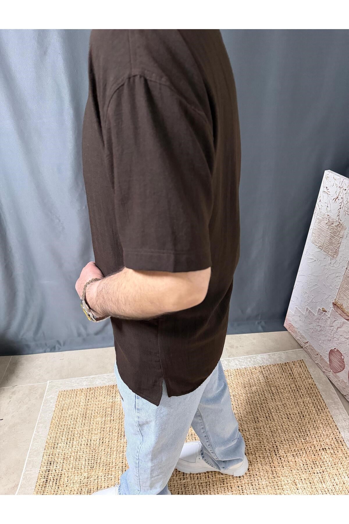 KISA KOLLU TENCEL GÖMLEK