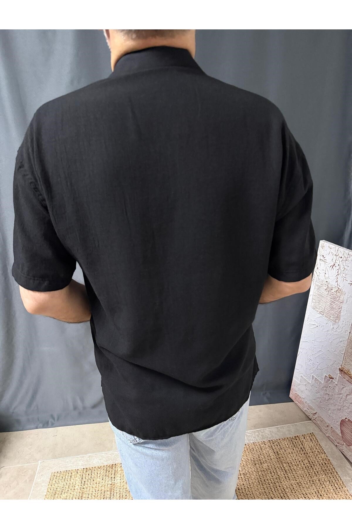 KISA KOLLU TENCEL GÖMLEK