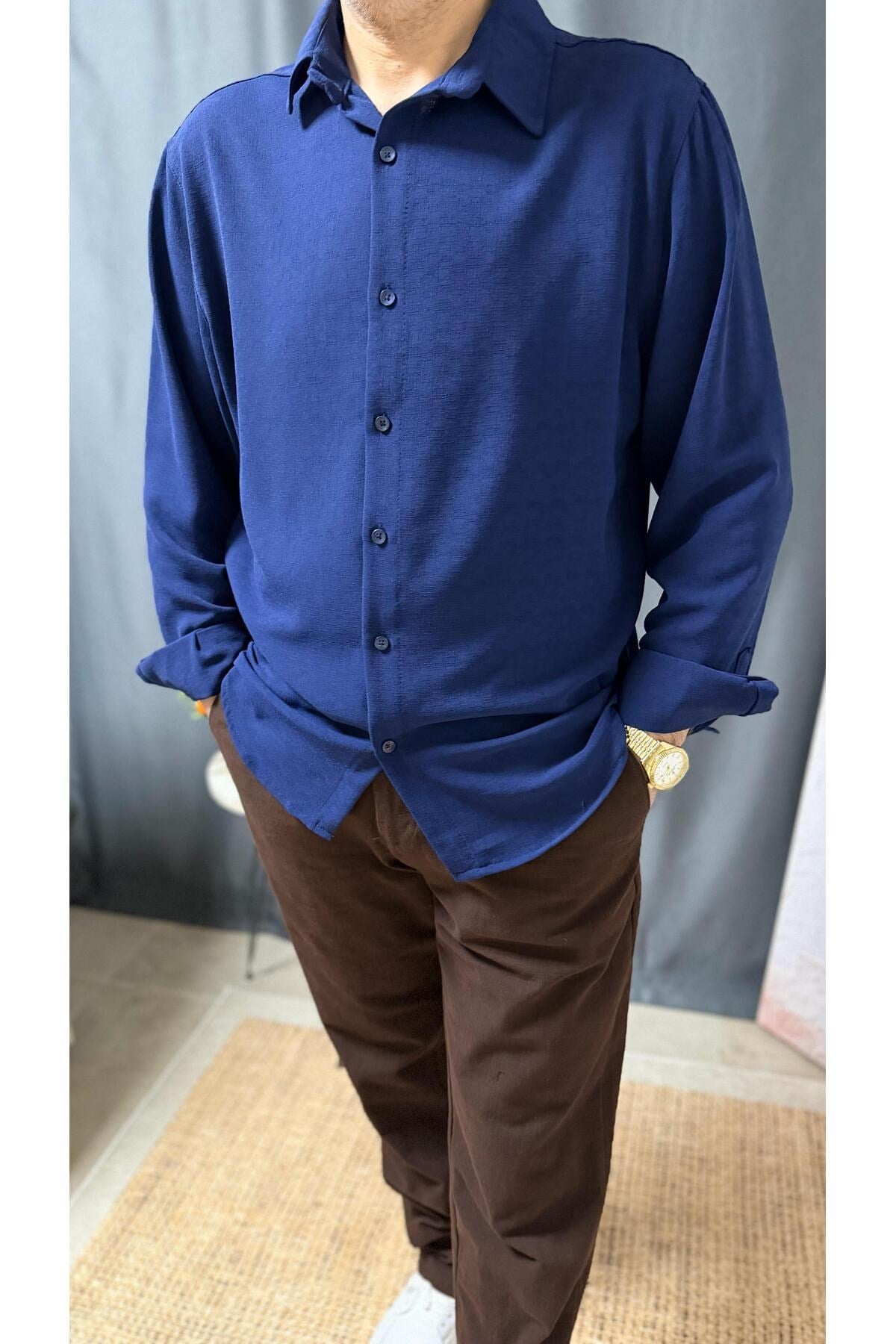 KLASİK DAR KESİM BEL DETAYLI KUMAŞ PANTOLON