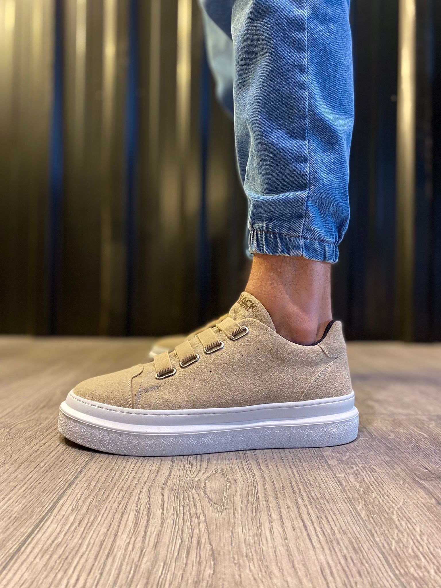 KNACK YÜKSEK TABANLI SNEAKERS (VİZON SÜET 521)