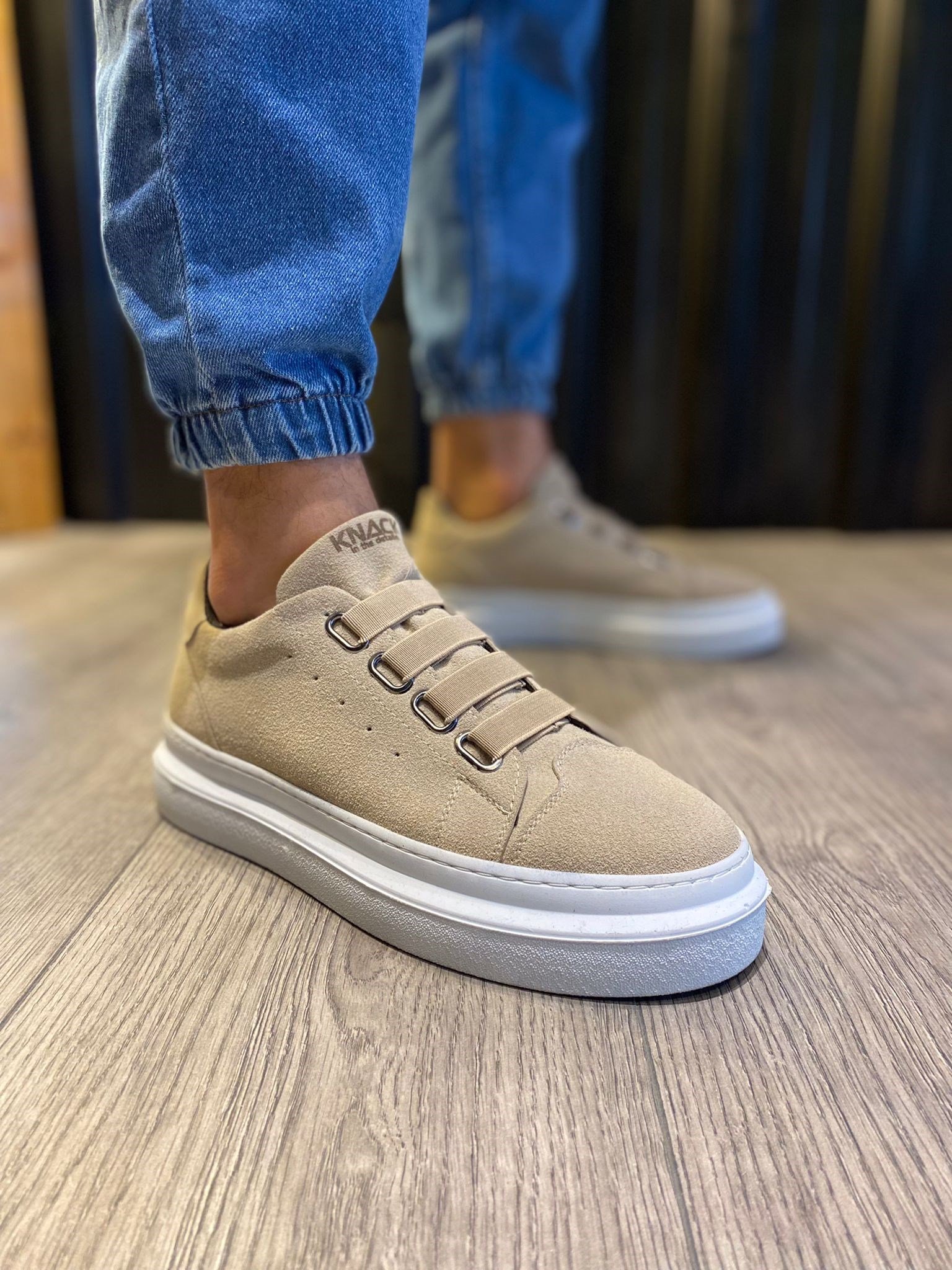 KNACK YÜKSEK TABANLI SNEAKERS (VİZON SÜET 521)