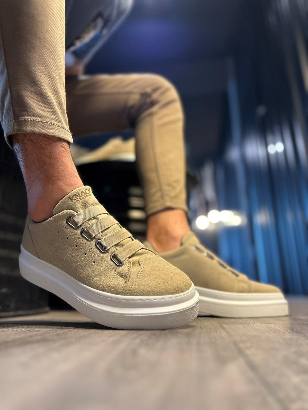 KNACK YÜKSEK TABANLI SNEAKERS (VİZON SÜET 521)