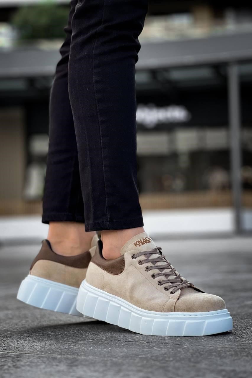 KNACK YÜKSEK TABANLI SÜET SNEAKER AYAKKABI (SİYAH)