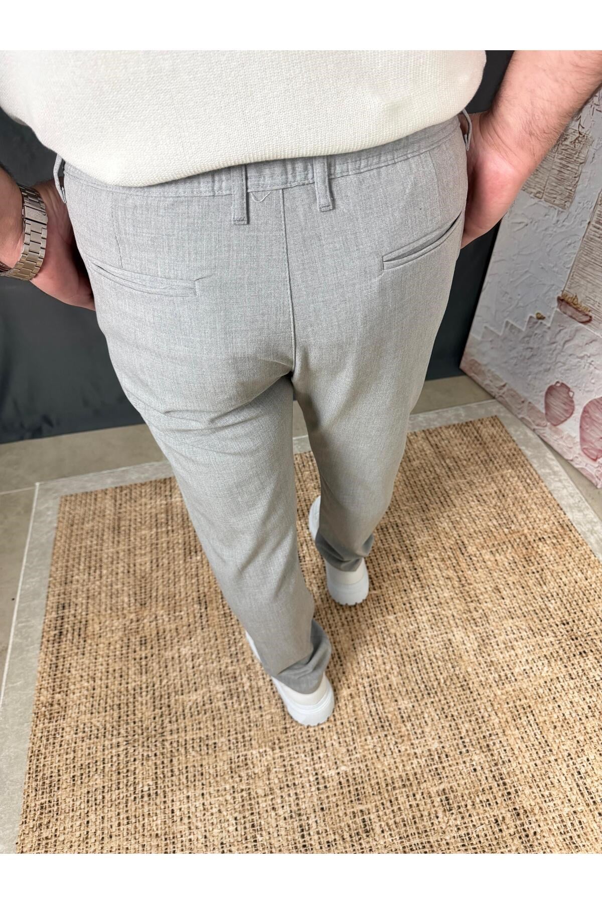 LİKRALI DAR PAÇA KUMAŞ PANTOLON