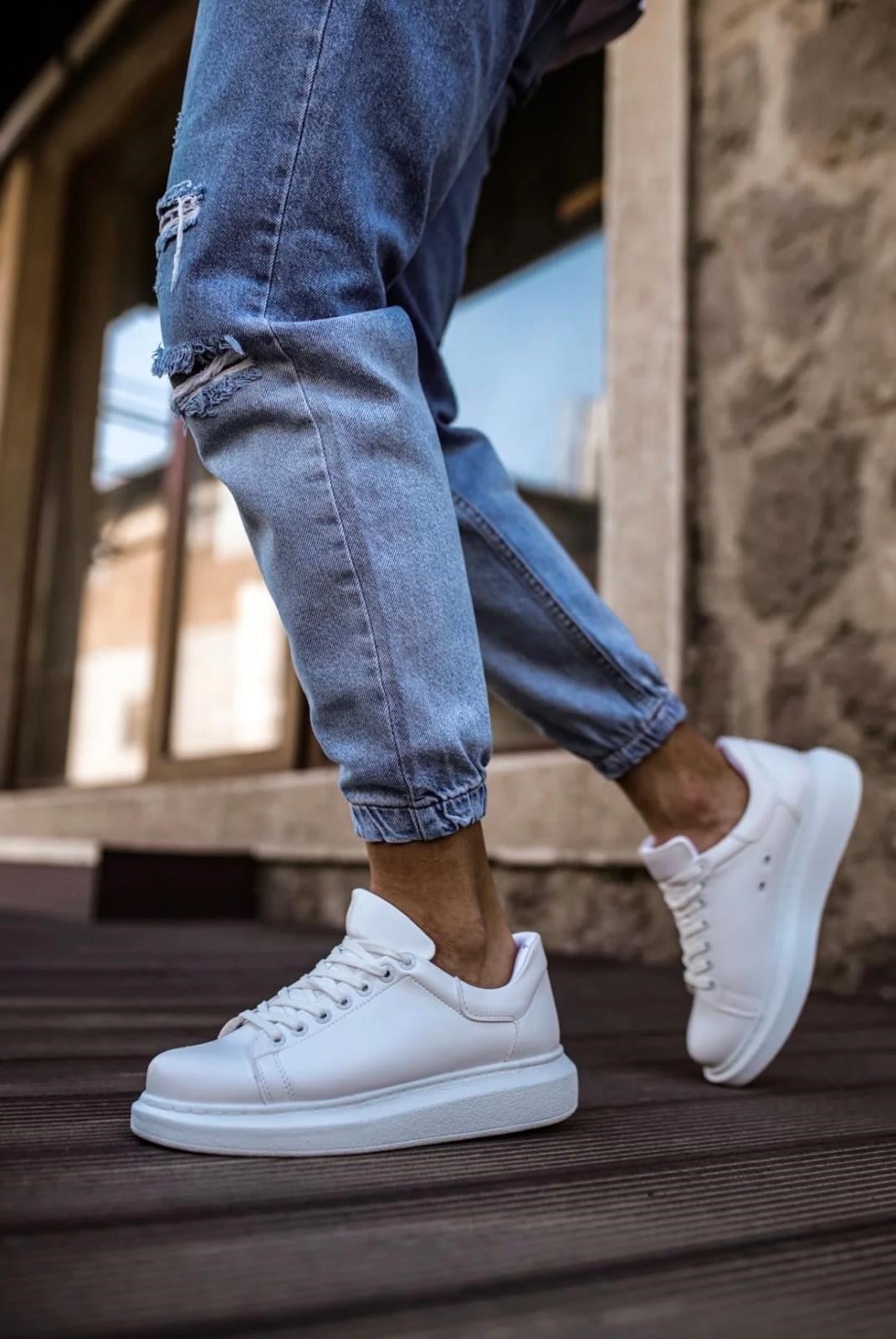 MACKREEZY ERKEK BAĞCIKLI SNEAKER AYAKKABI (BEYAZ)