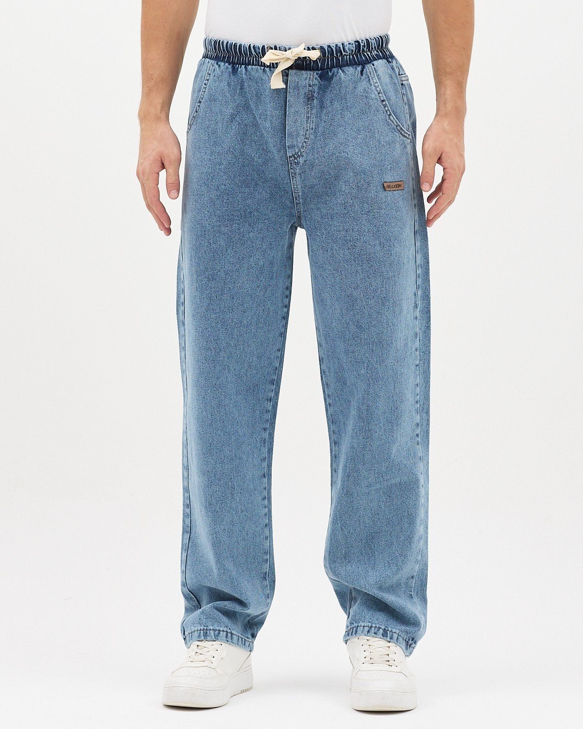 MAVİ ERKEK RAHAT KESİM BAGGY JEAN PANTOLON