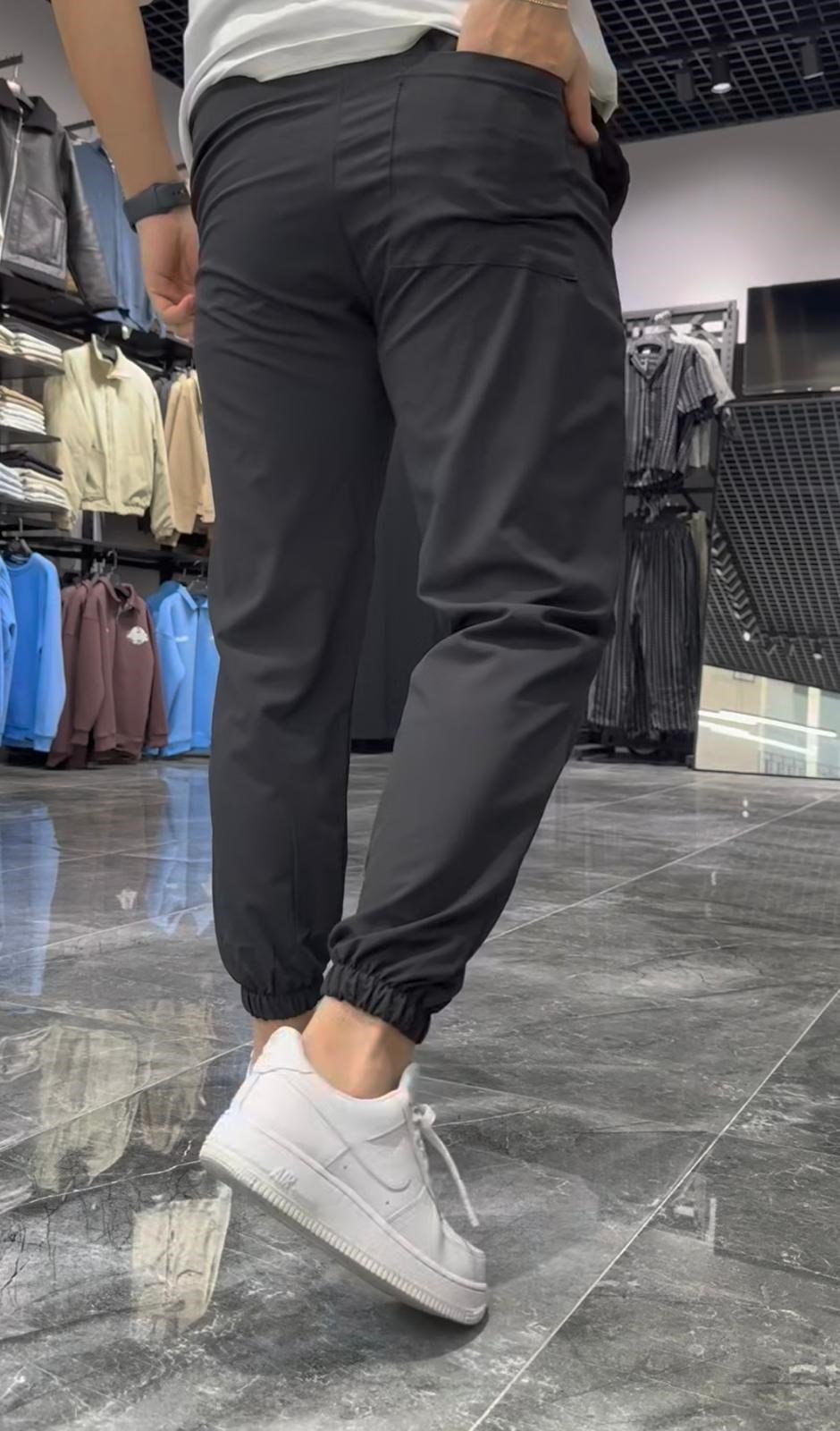 MİCRO PAÇA LASTİKLİ JOGGER PANTOLON (SİYAH)