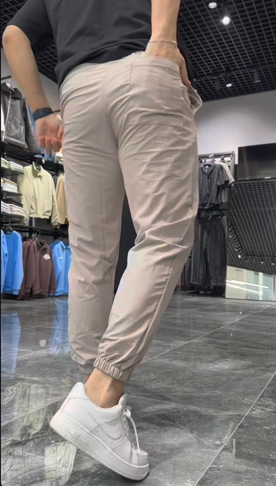 MİCRO PAÇA LASTİKLİ JOGGER PANTOLON (TAŞ)