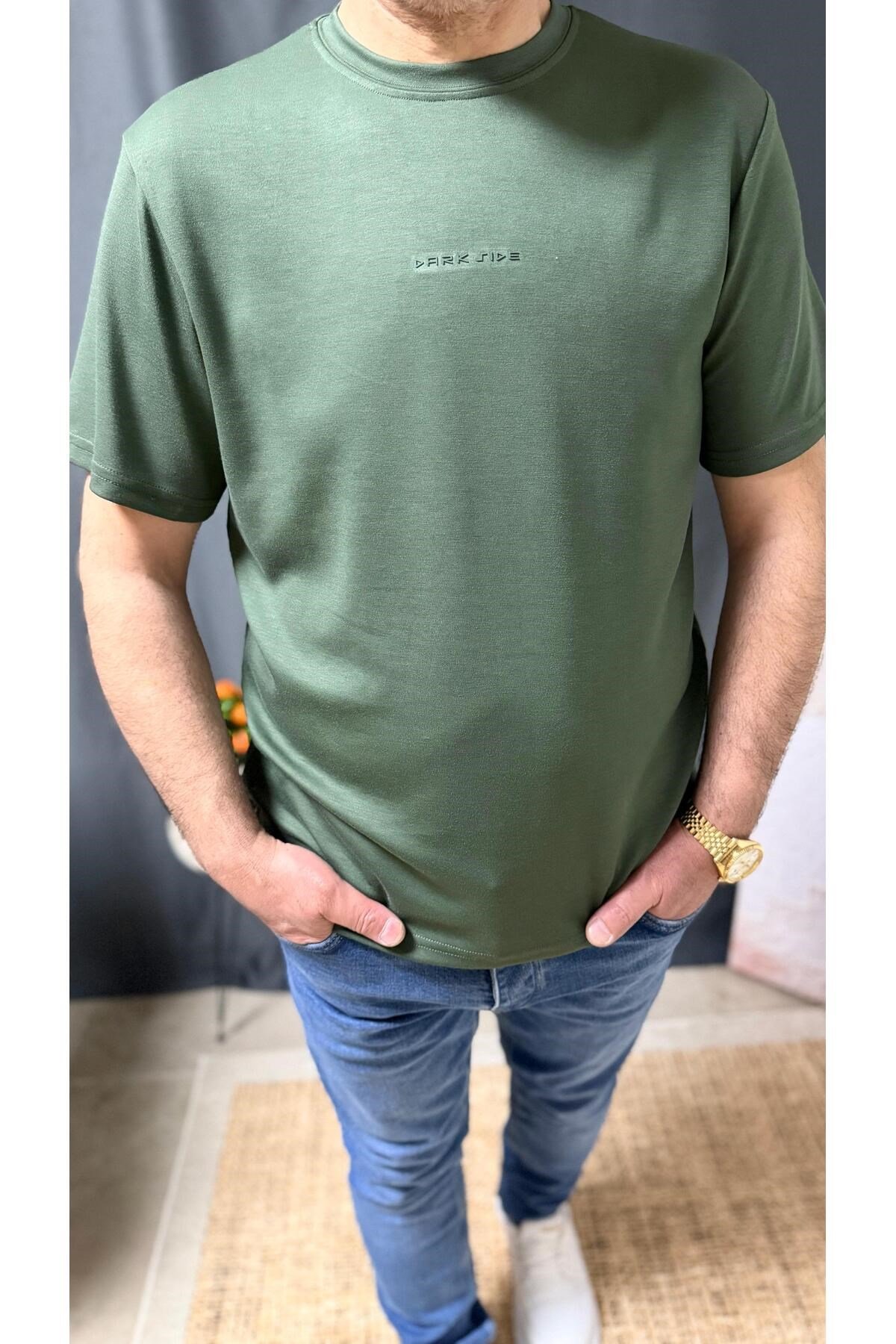 ÖNÜ BASKILI , FİTTED, MODAL KUMAŞ TİŞÖRT