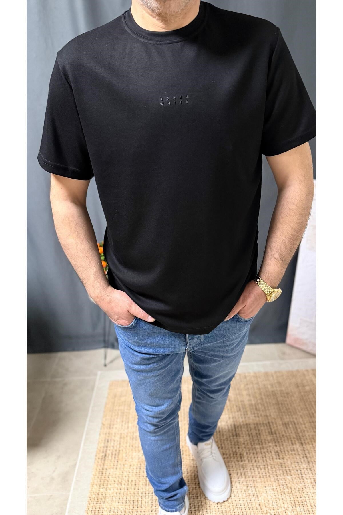 ÖNÜ BASKILI , FİTTED, MODAL KUMAŞ TİŞÖRT