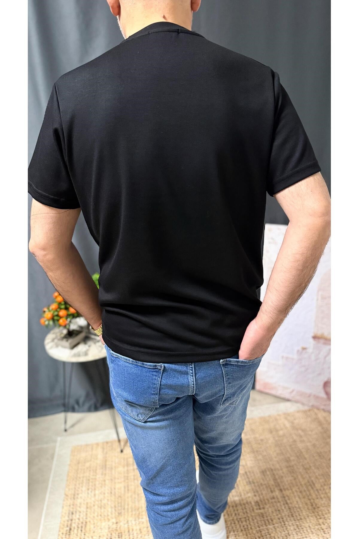 ÖNÜ BASKILI , FİTTED, MODAL KUMAŞ TİŞÖRT