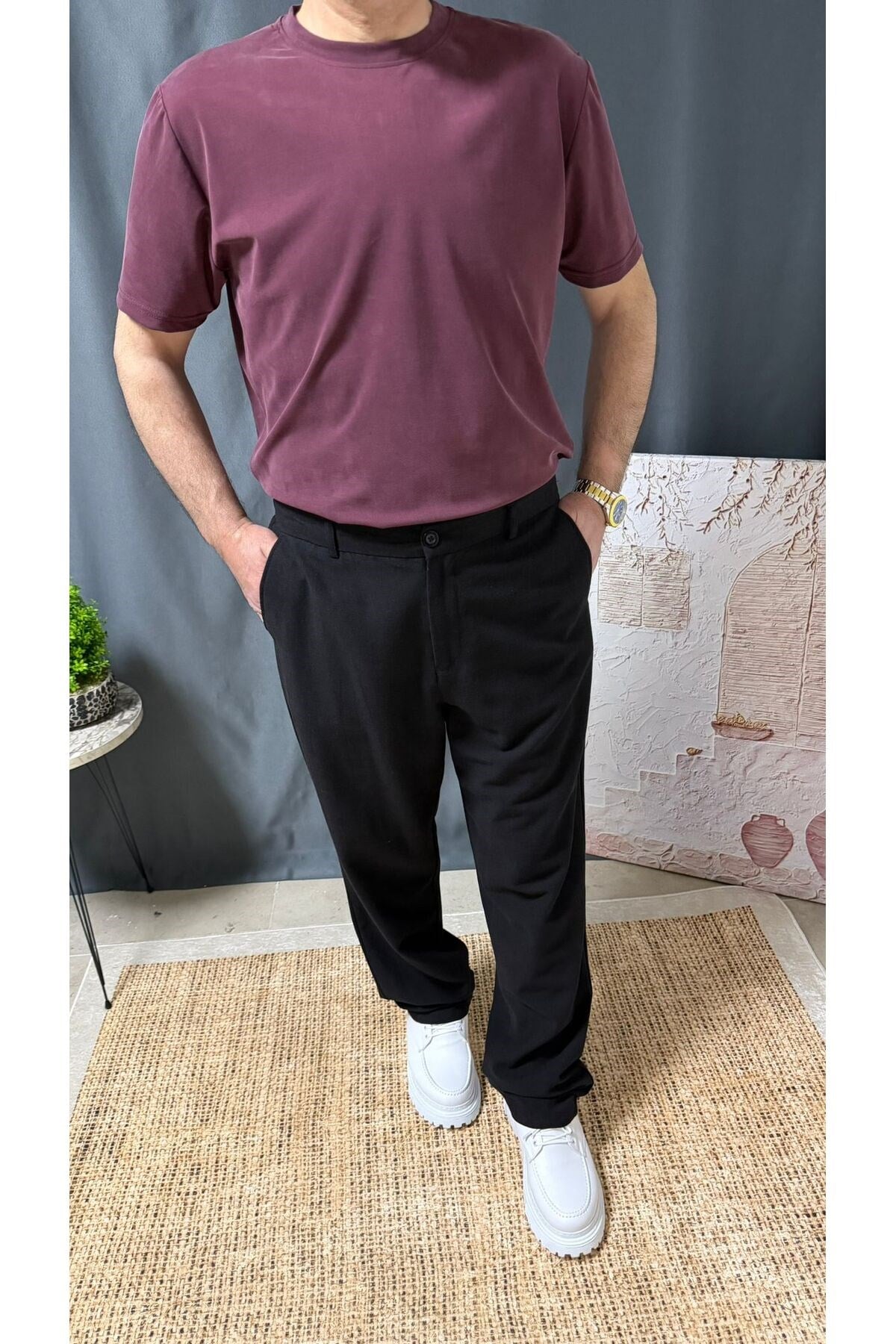 OVERSİZE YIKAMALI MODAL KUMAŞ TSHİRT
