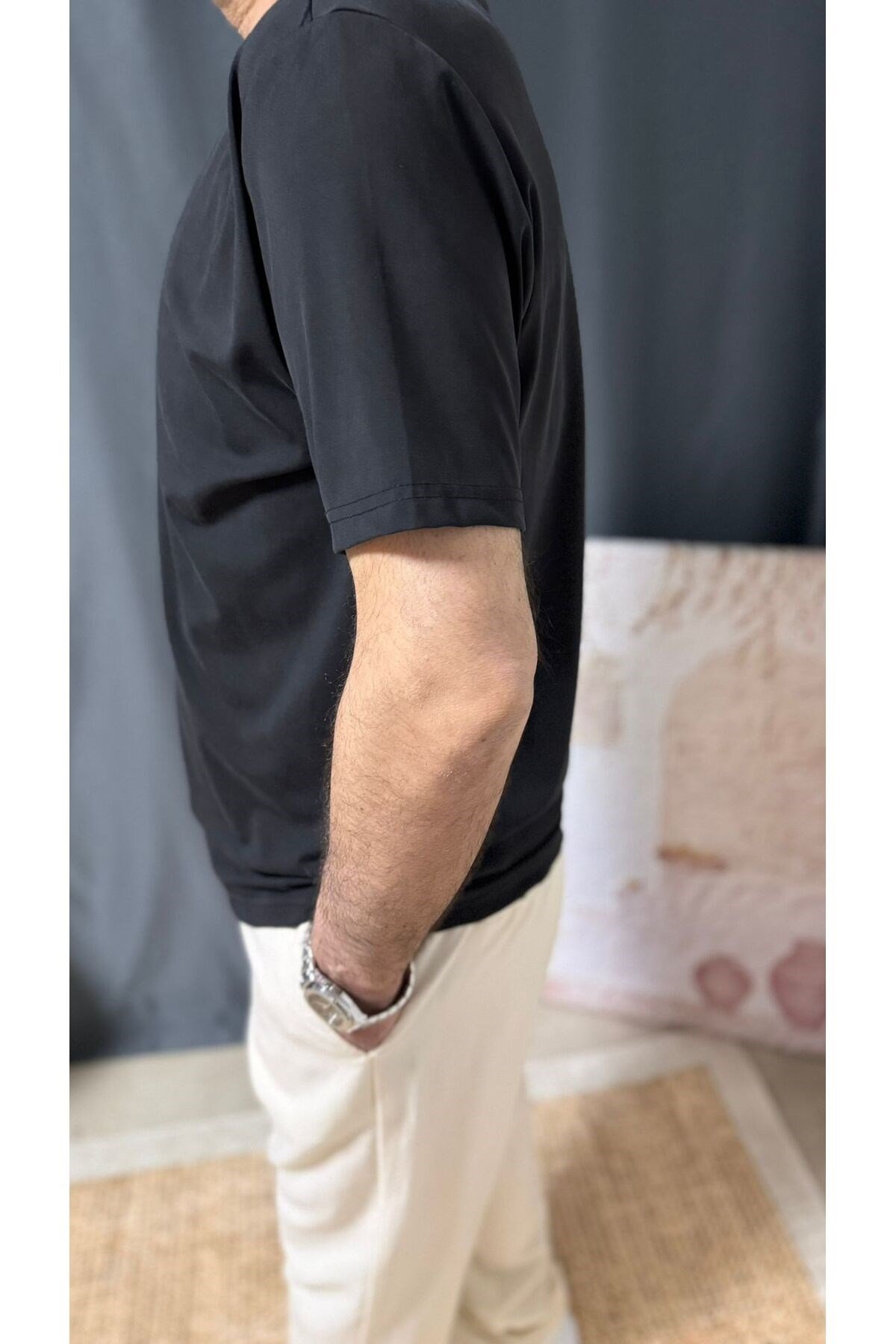 OVERSİZE YIKAMALI MODAL KUMAŞ TSHİRT