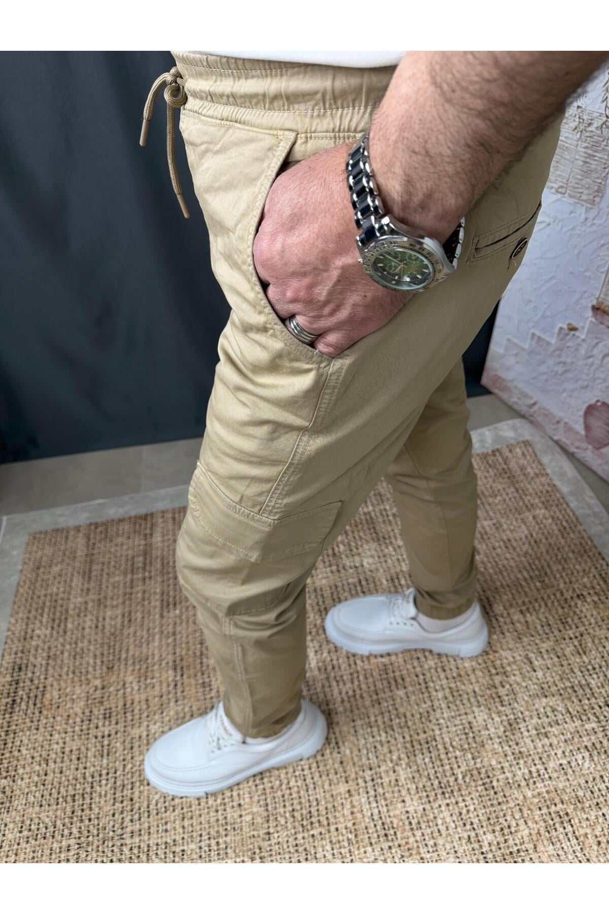 PAÇASI LASTİKLİ KARGO PANTOLON
