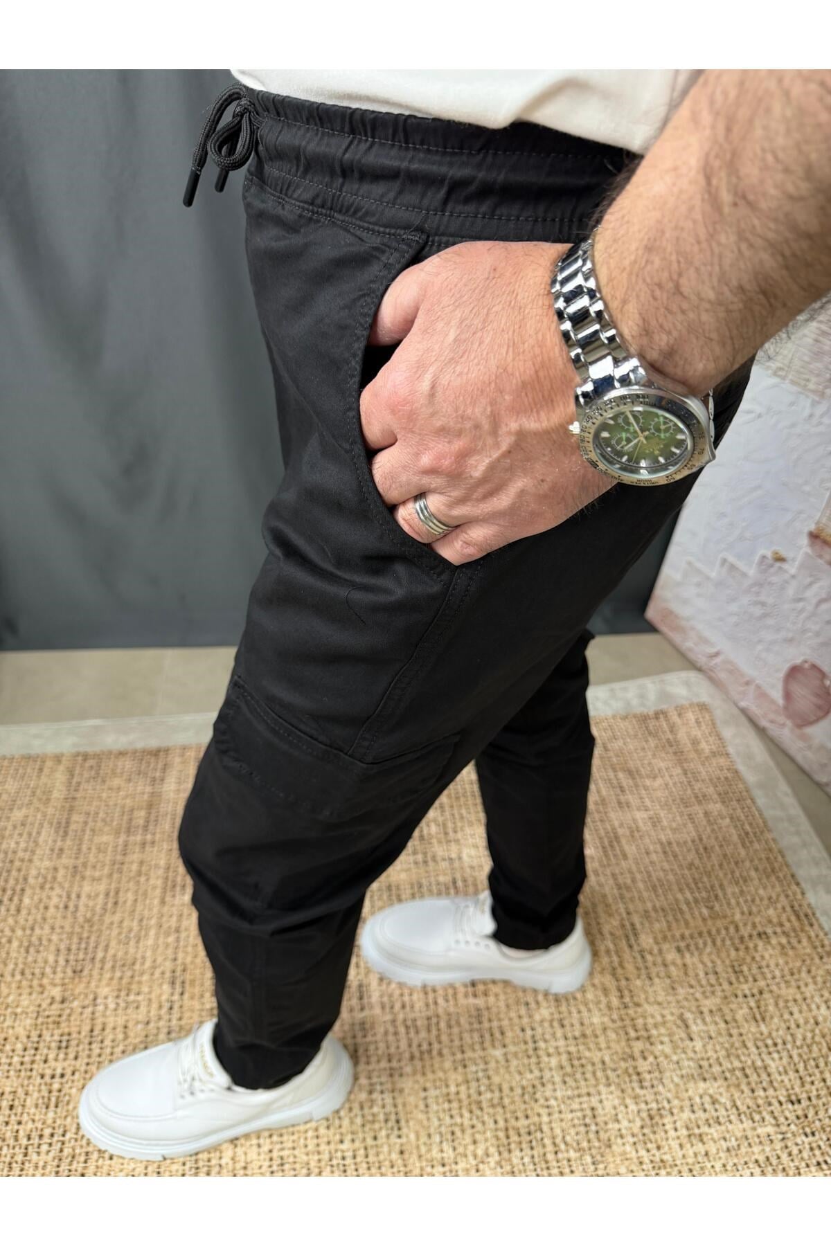 PAÇASI LASTİKLİ KARGO PANTOLON