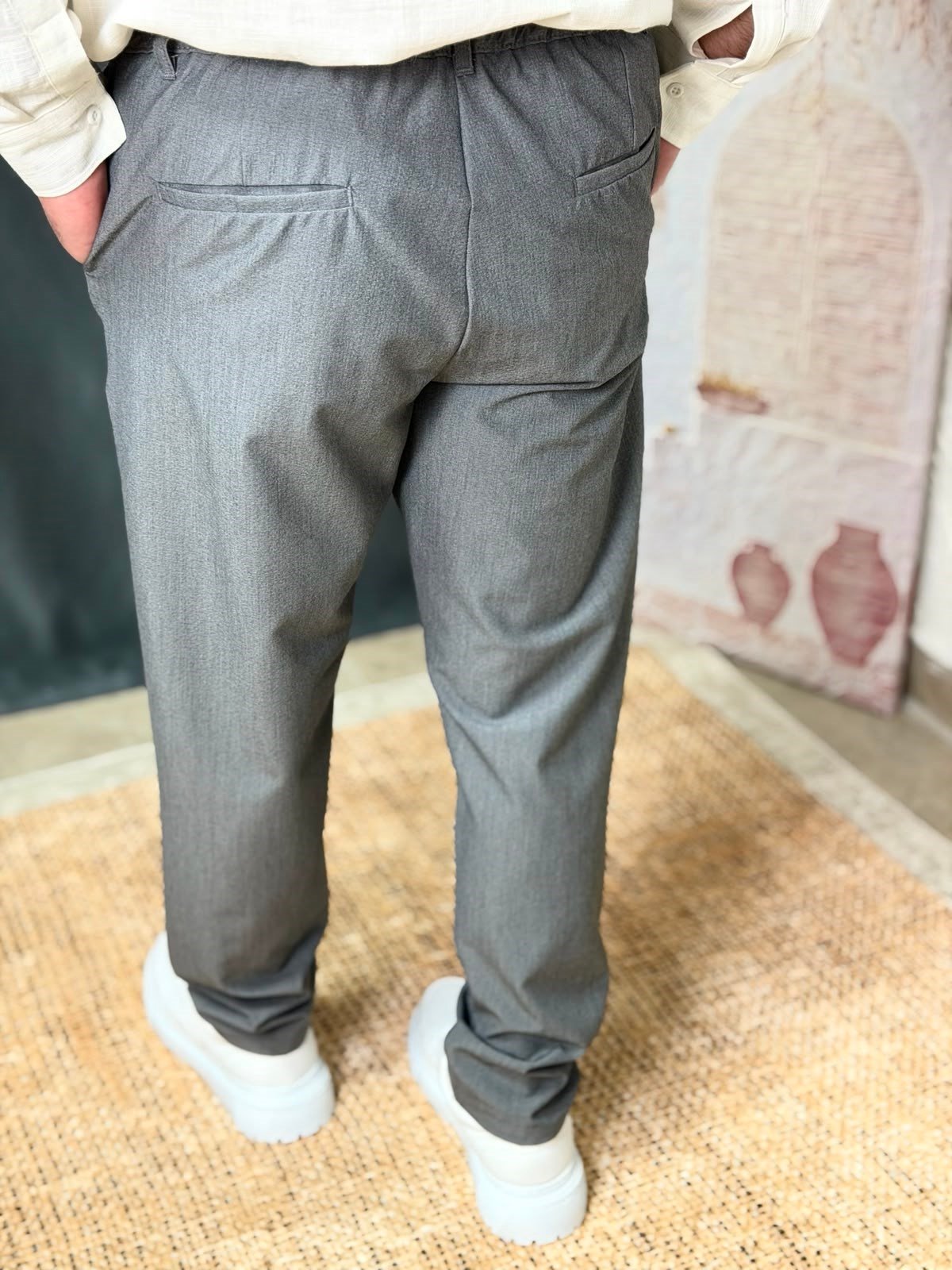PEETEKLİ KETEN PANTOLON