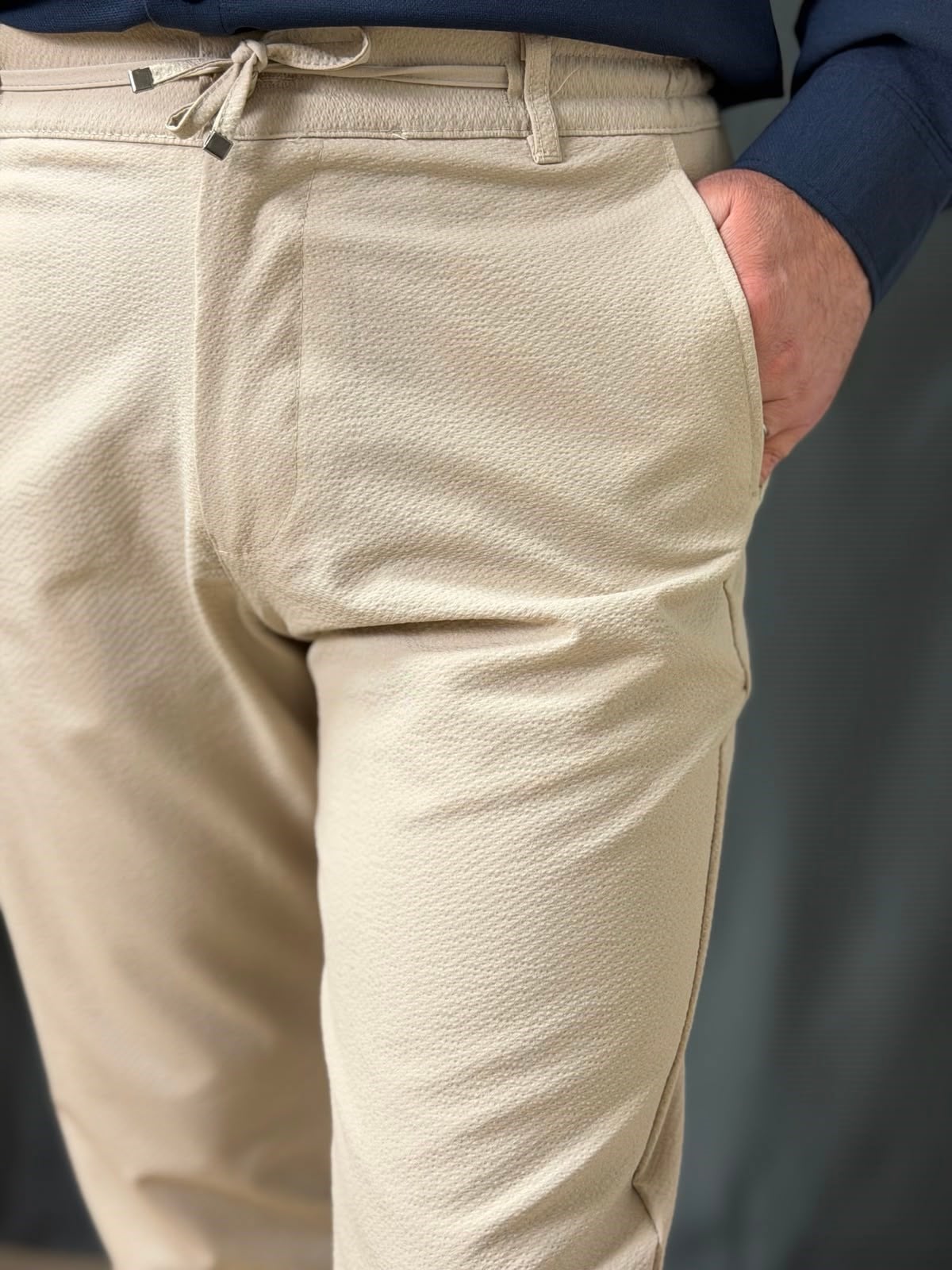 PEETEKLİ KETEN PANTOLON