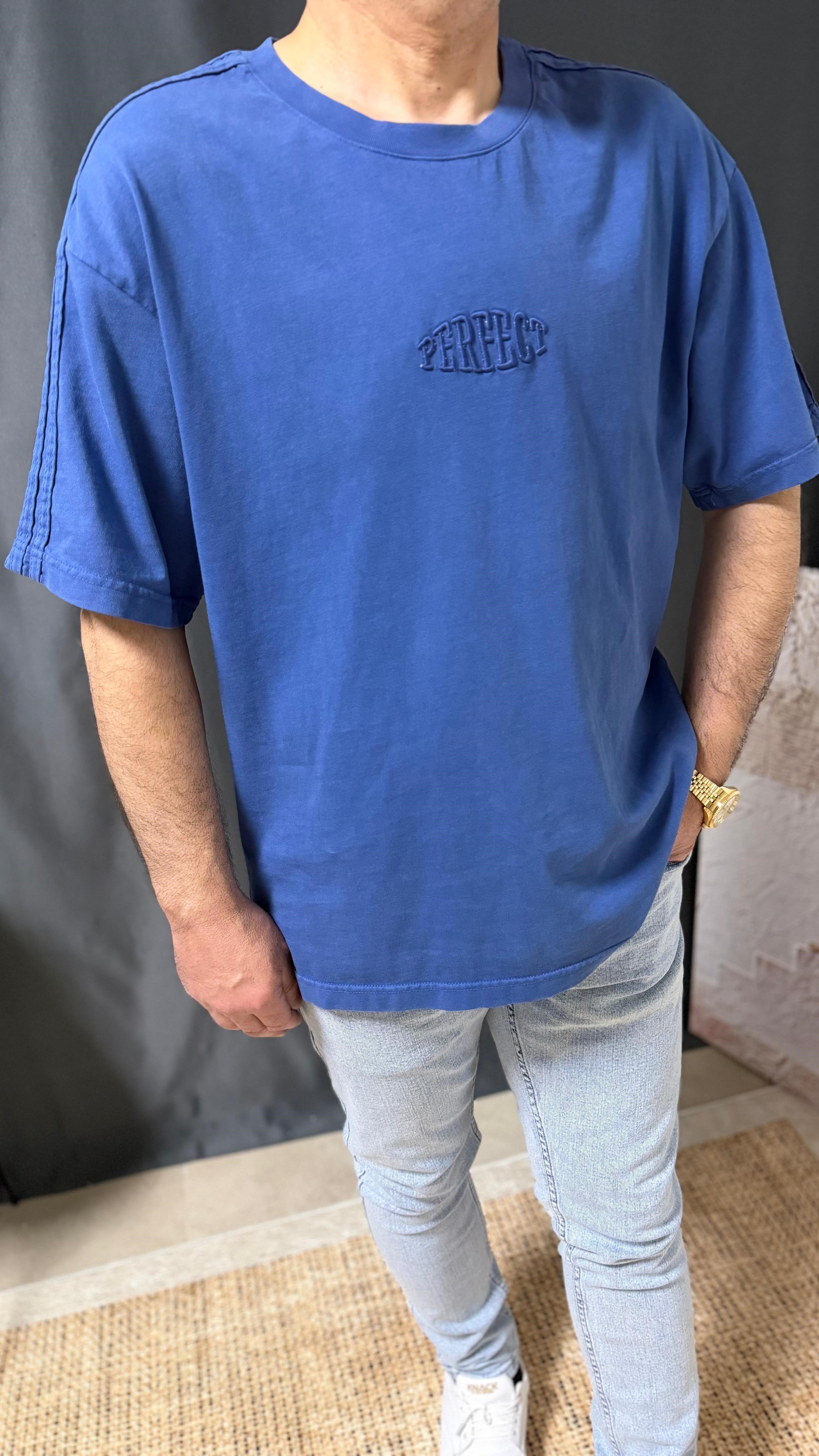 PERFECT YAZILI YIKAMALI TİŞÖRT