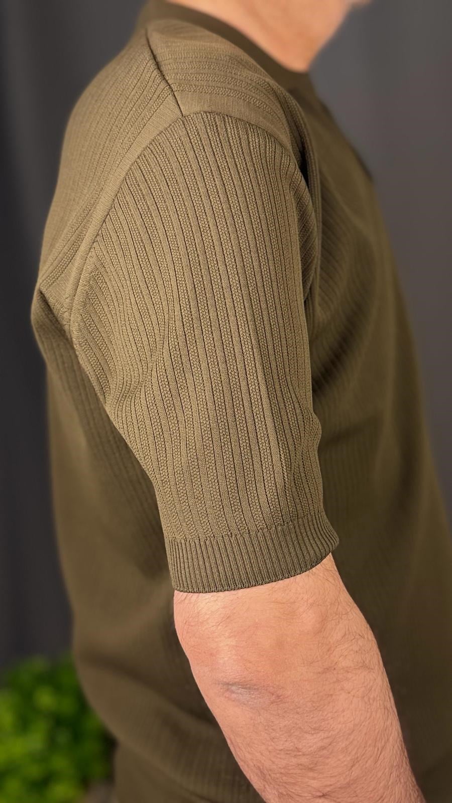 POLO , DÜĞMELİ YAKA , BELİ LASTİKLİ ,TİŞÖRT (Haki)