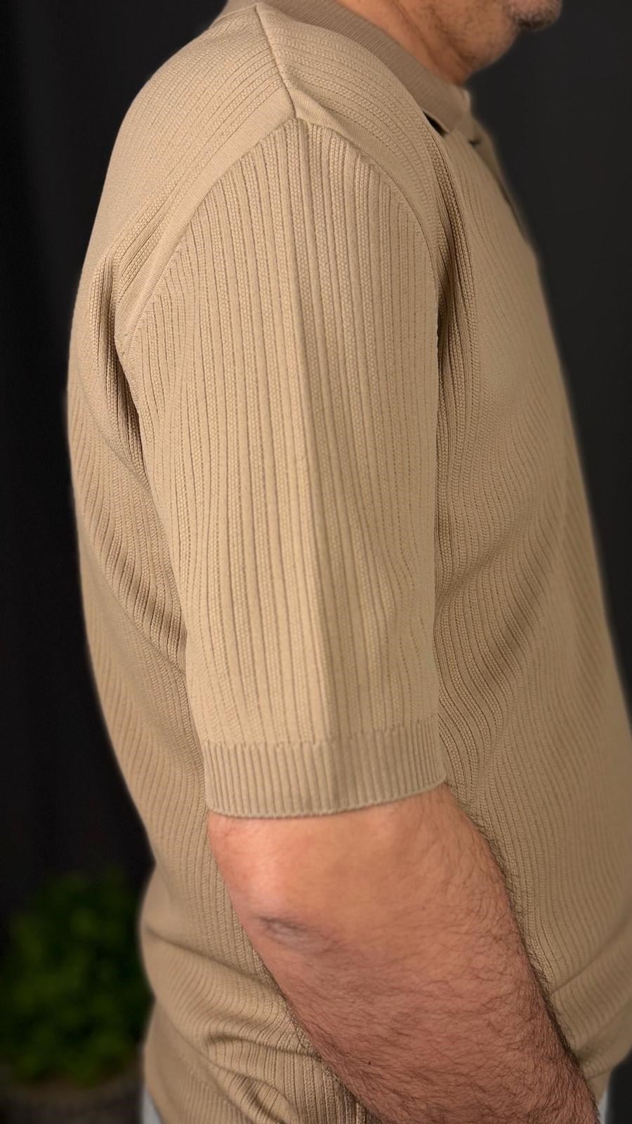 POLO , DÜĞMELİ YAKA , BELİ LASTİKLİ ,TİŞÖRT (Taş)