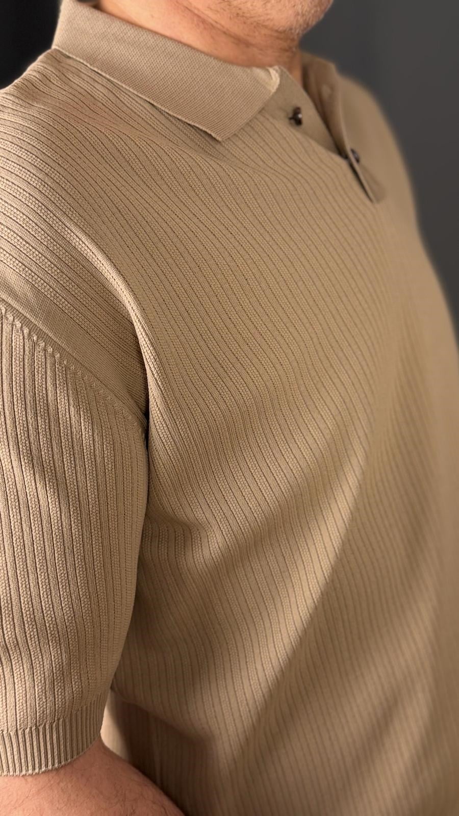 POLO , DÜĞMELİ YAKA , BELİ LASTİKLİ ,TİŞÖRT (Taş)