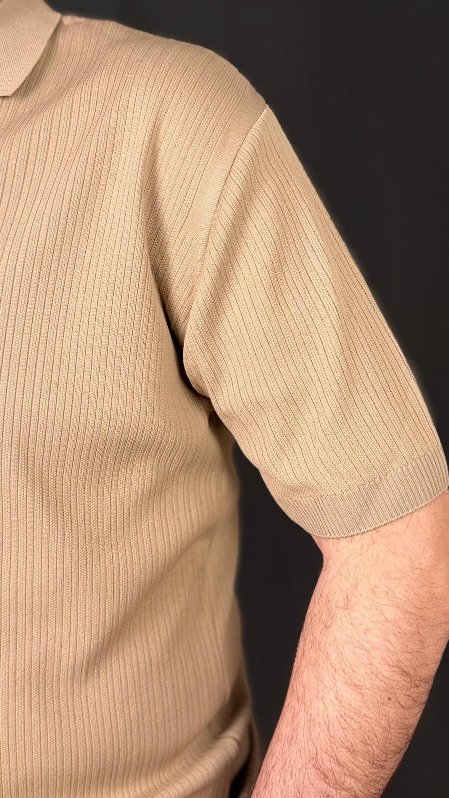 POLO , DÜĞMELİ YAKA , BELİ LASTİKLİ ,TİŞÖRT (Taş)
