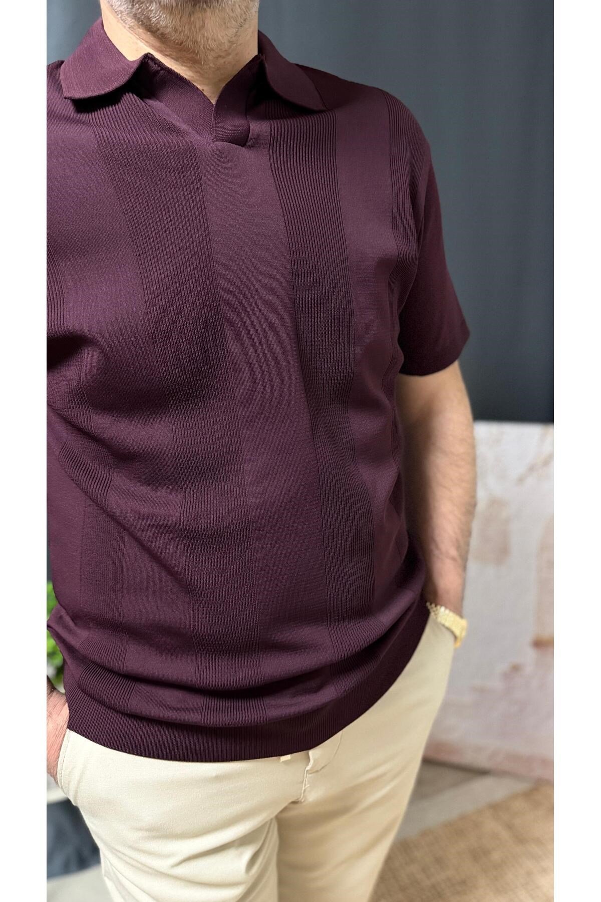 POLO YAKA BELİ LASTİKLİ CASUAL TİŞÖRT