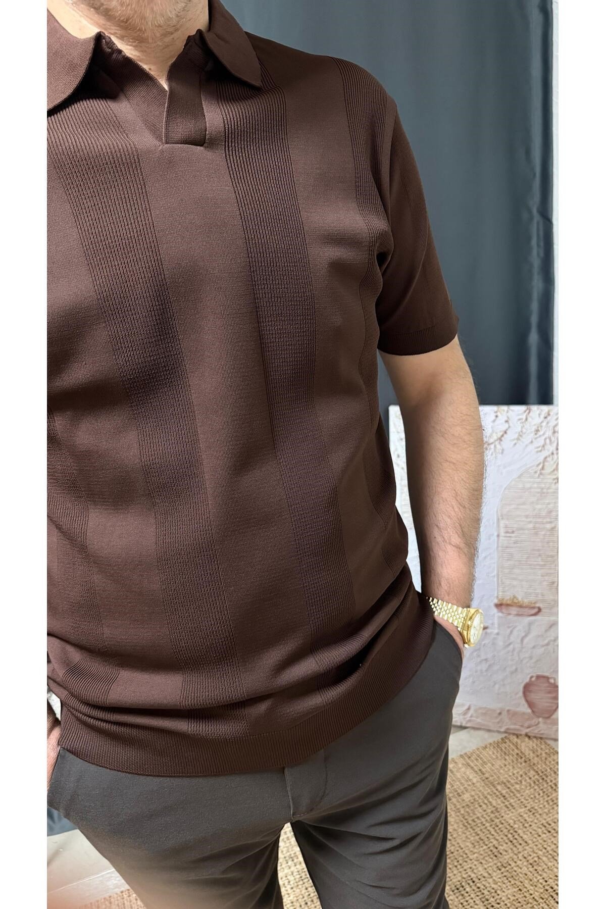 POLO YAKA BELİ LASTİKLİ CASUAL TİŞÖRT