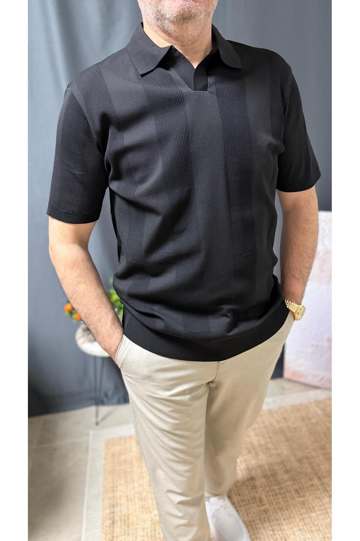 POLO YAKA BELİ LASTİKLİ CASUAL TİŞÖRT