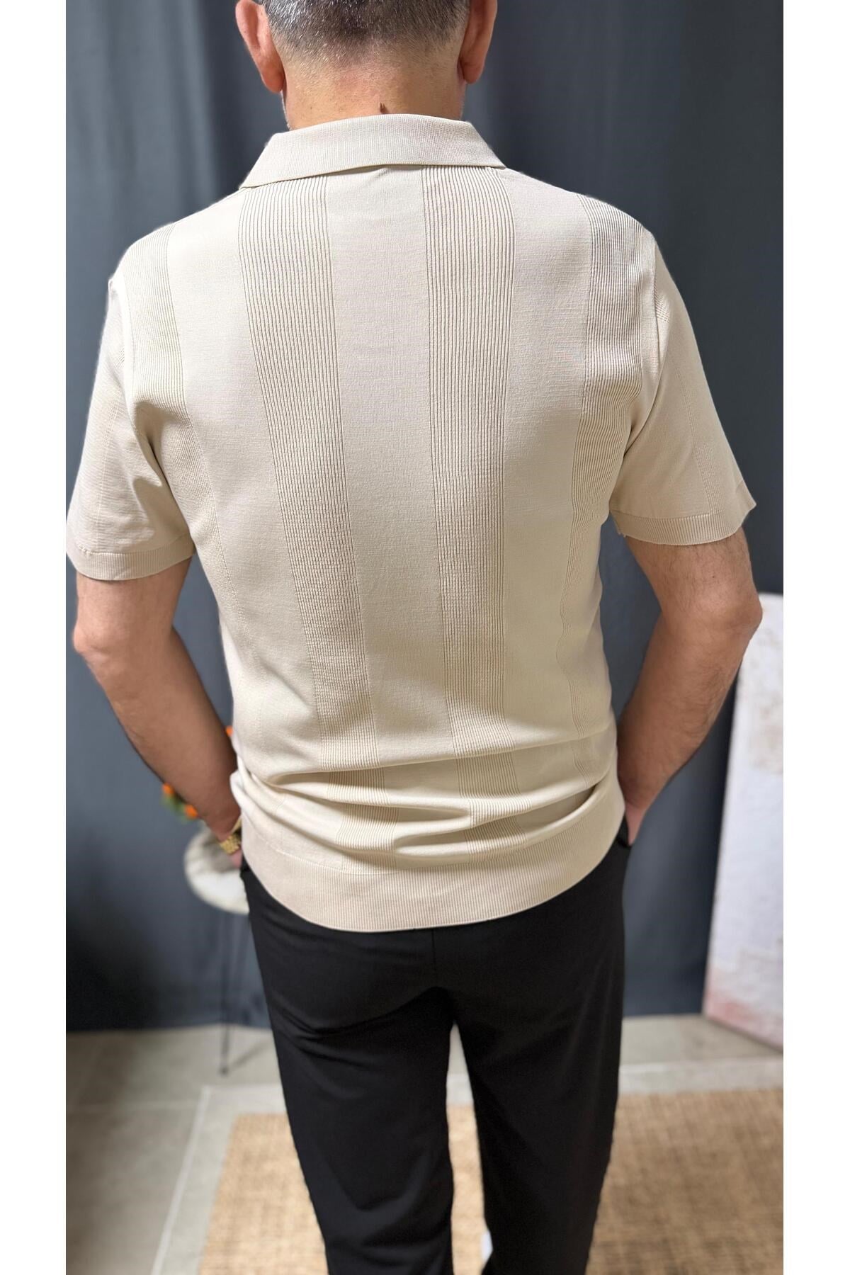 POLO YAKA BELİ LASTİKLİ CASUAL TİŞÖRT