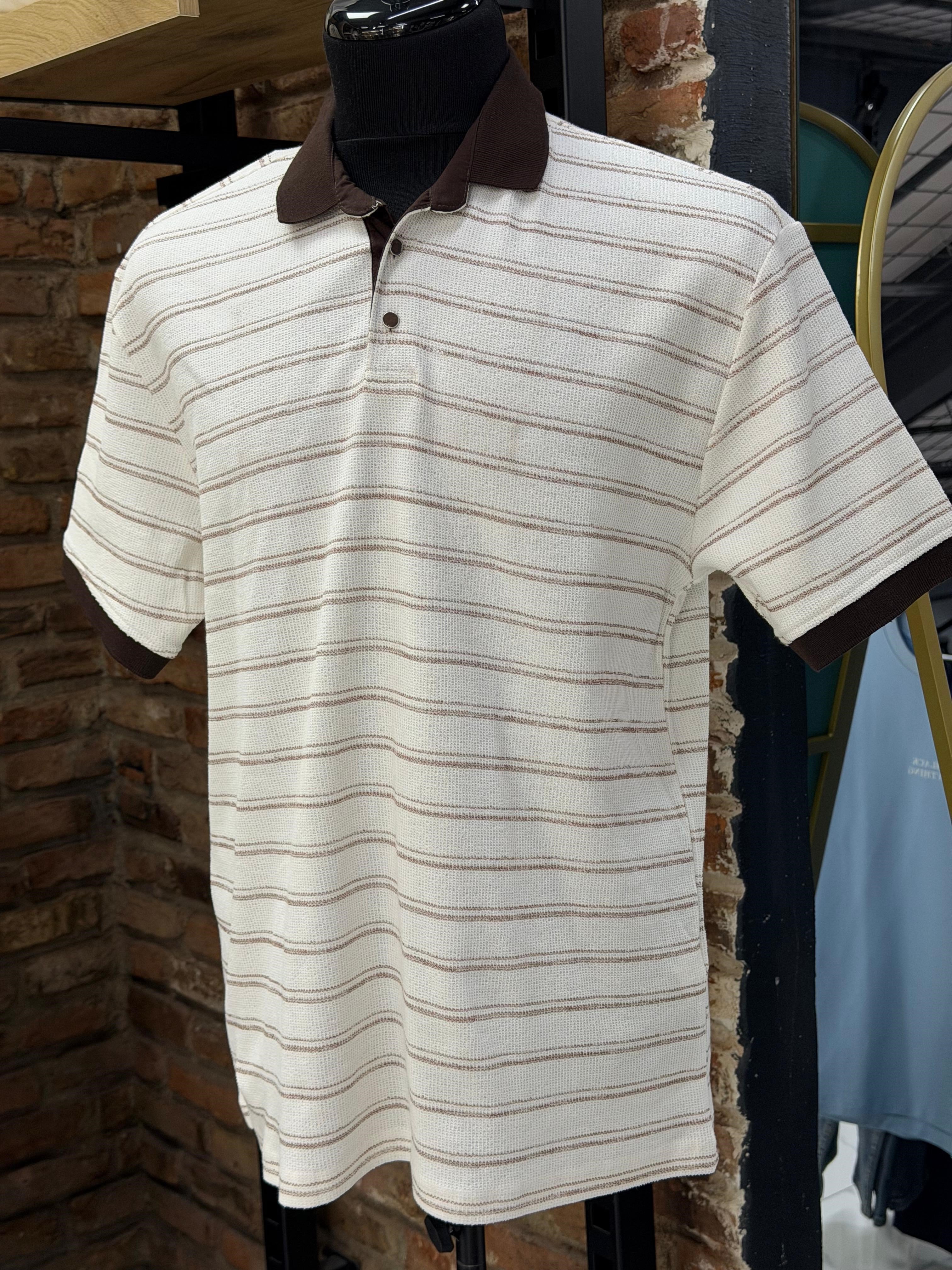Polo Yaka Keten Tişört
